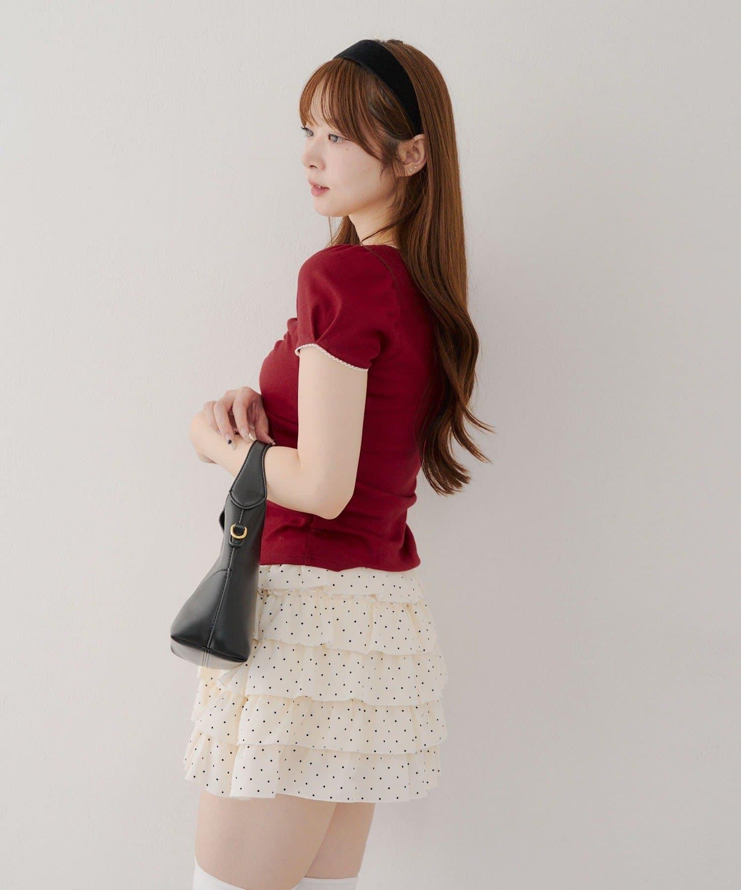 【@may_81o精選】網眼抽褶T-shirt