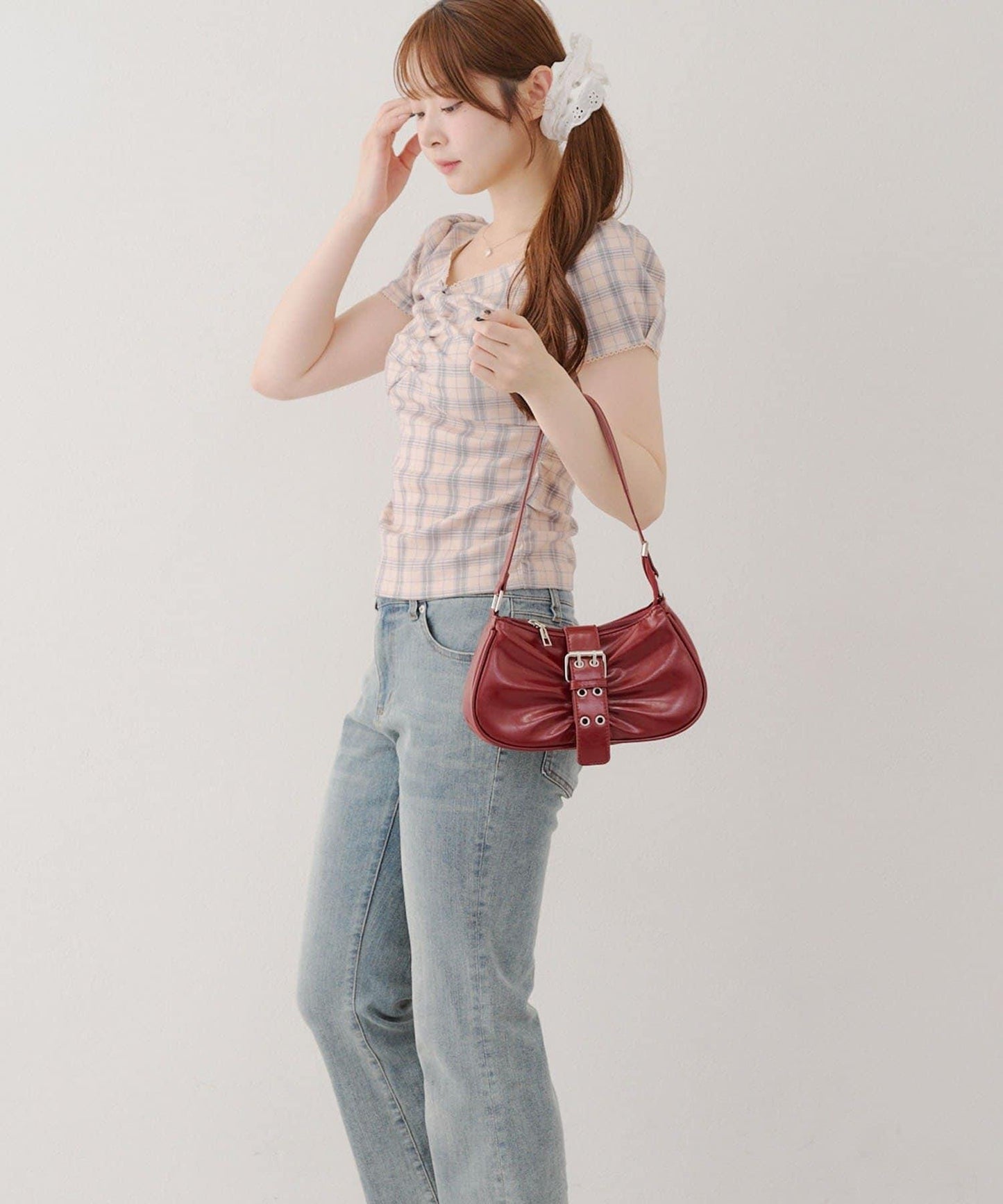 【@may_81o精選】網眼抽褶T-shirt