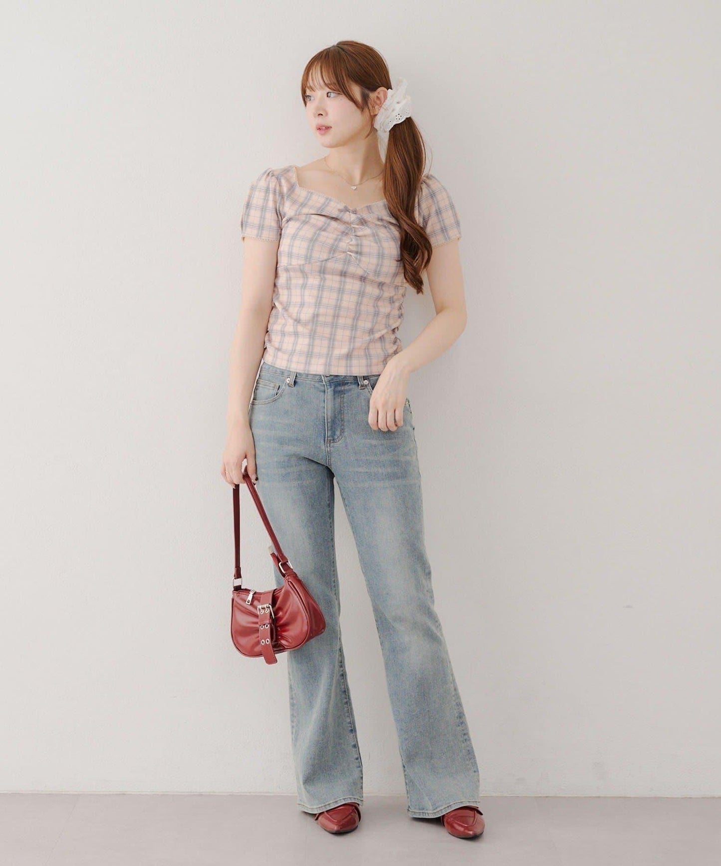 【@may_81o精選】網眼抽褶T-shirt