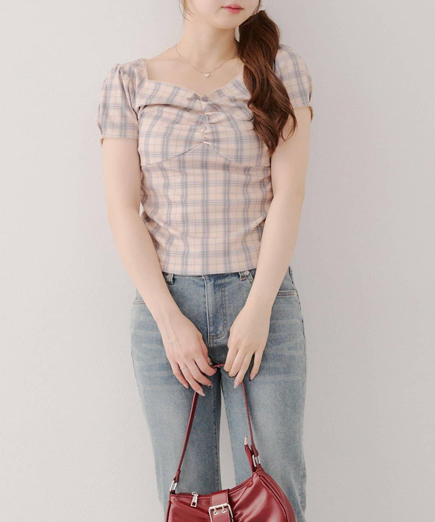 【@may_81o精選】網眼抽褶T-shirt