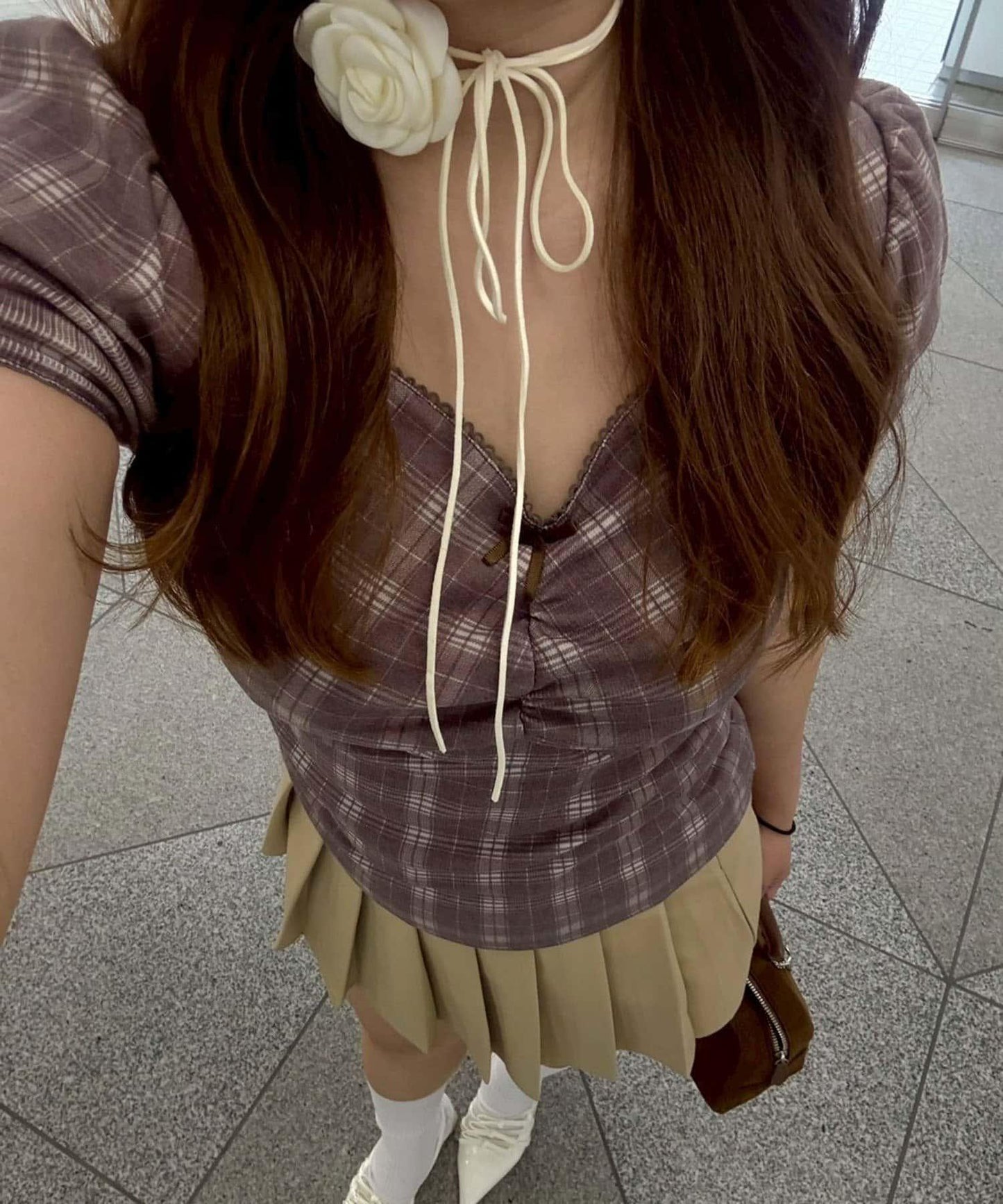 【@may_81o精選】網眼抽褶T-shirt