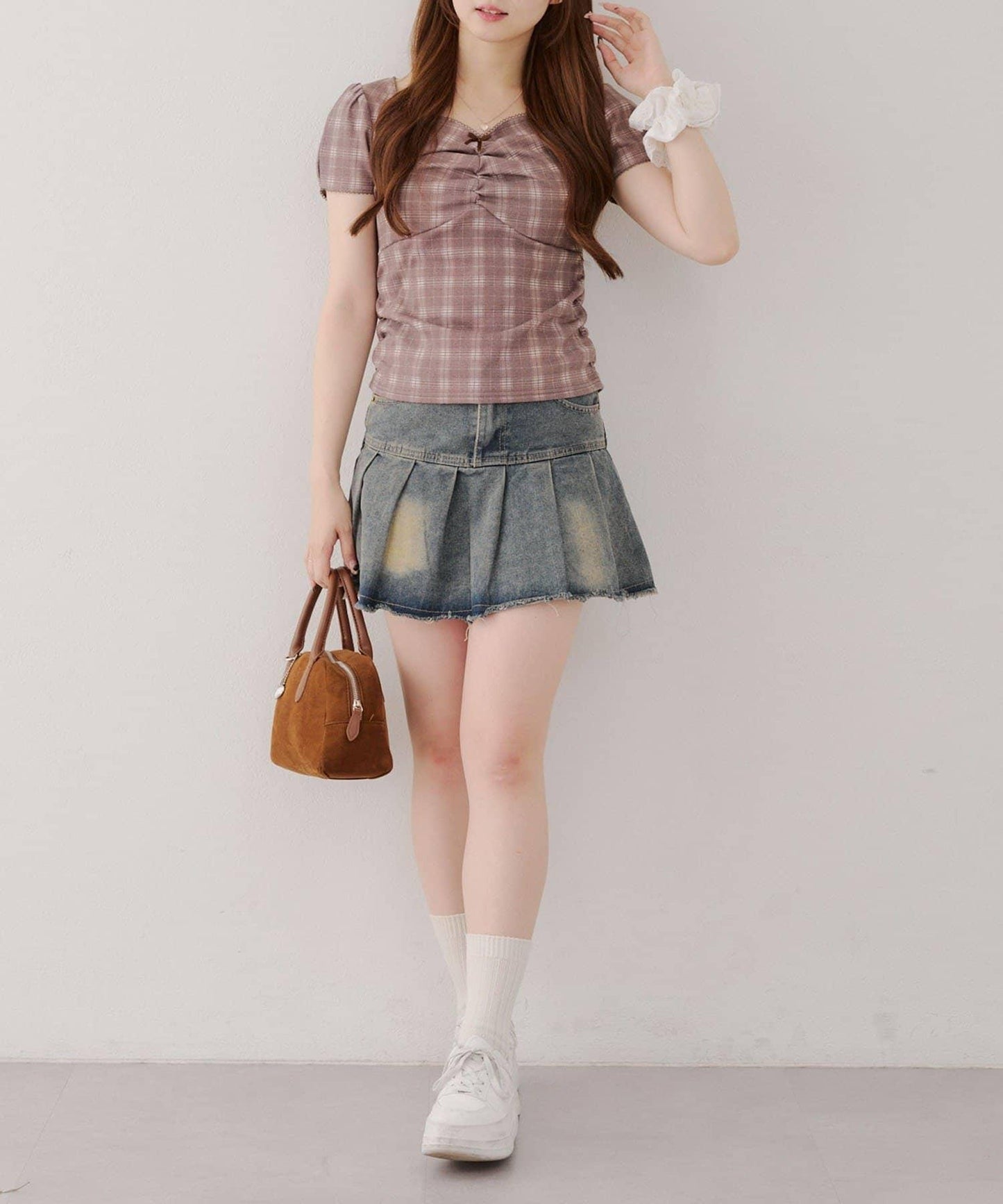 【@may_81o精選】網眼抽褶T-shirt