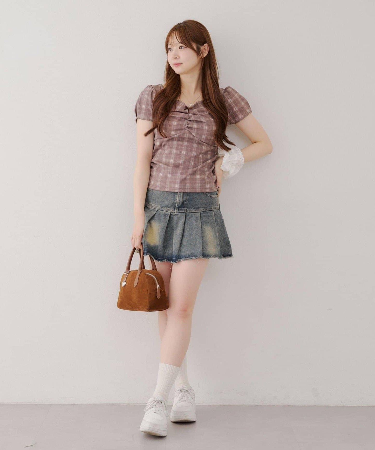 【@may_81o精選】網眼抽褶T-shirt