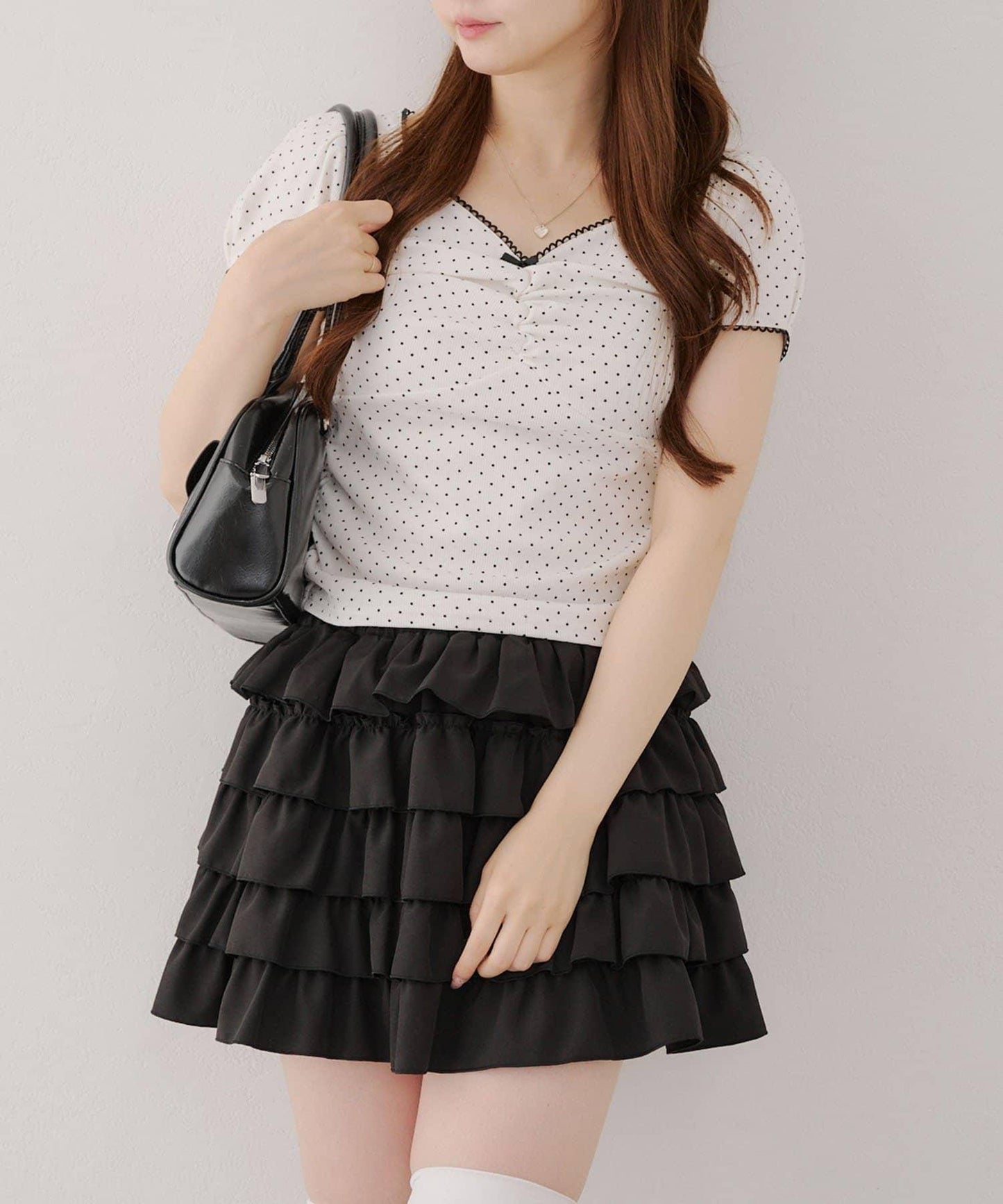 【@may_81o精選】網眼抽褶T-shirt