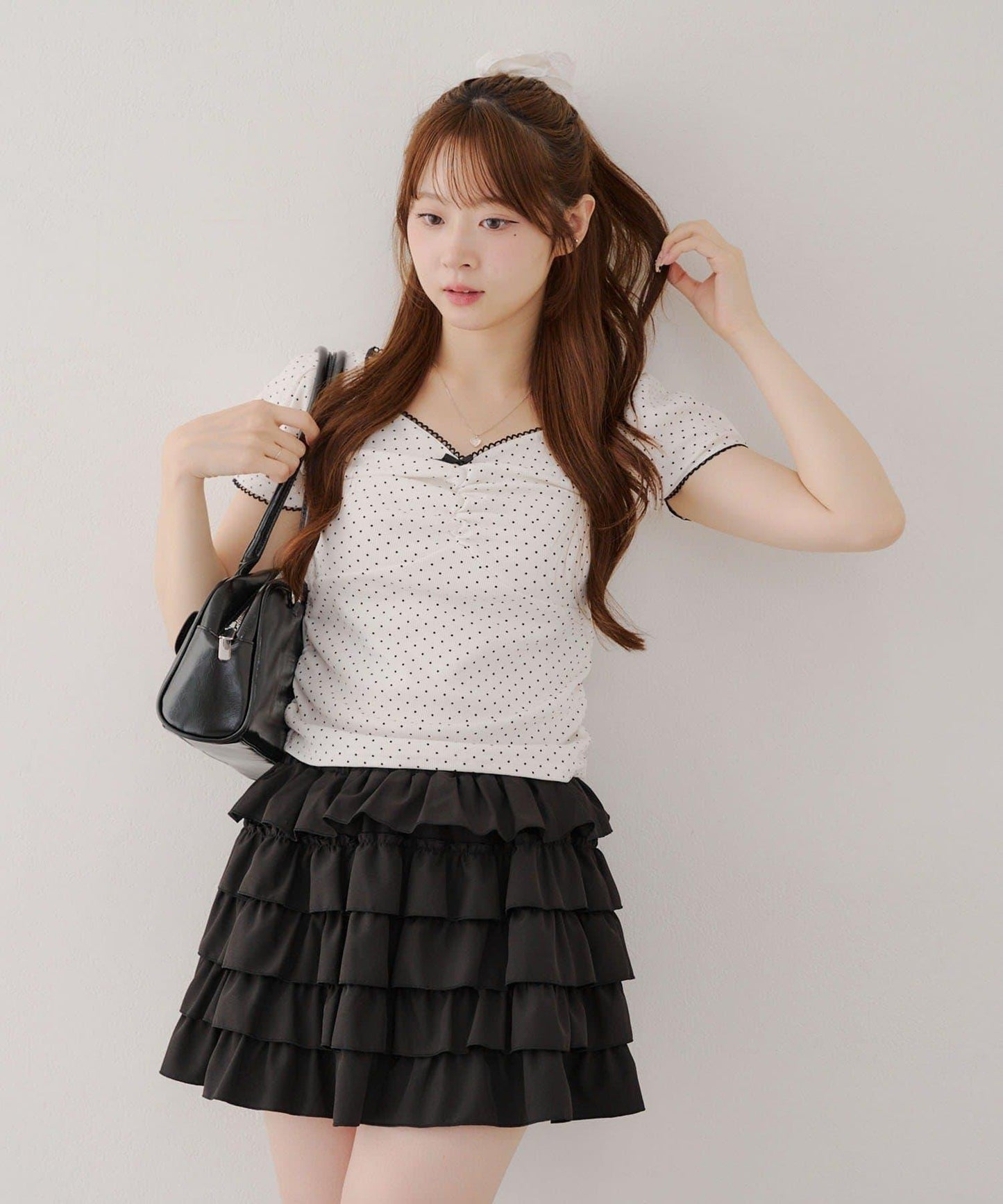 【@may_81o精選】網眼抽褶T-shirt