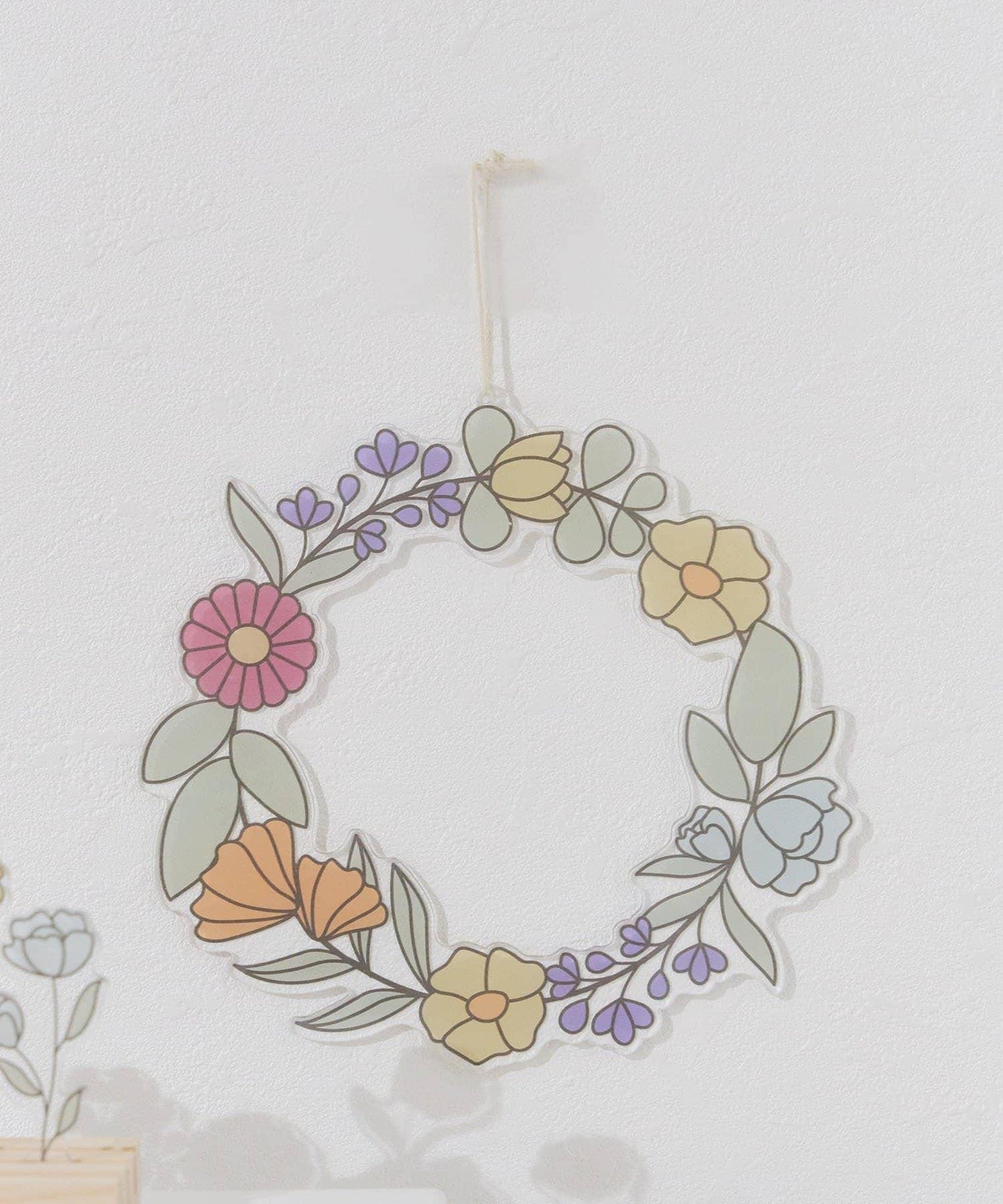 アクリルフラワーリース/Flower Art Glass