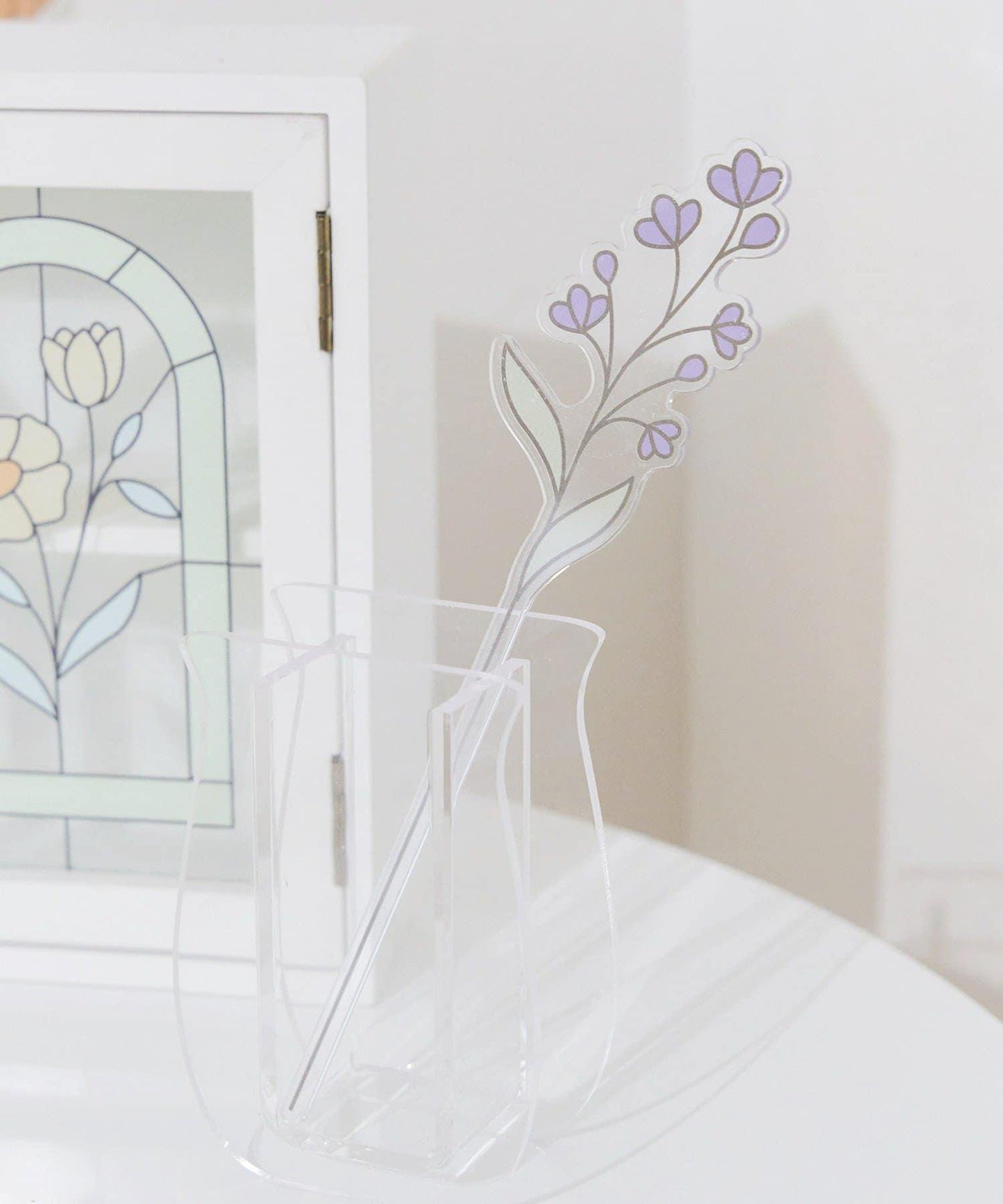 アクリルフラワーピック/Flower Art Glass