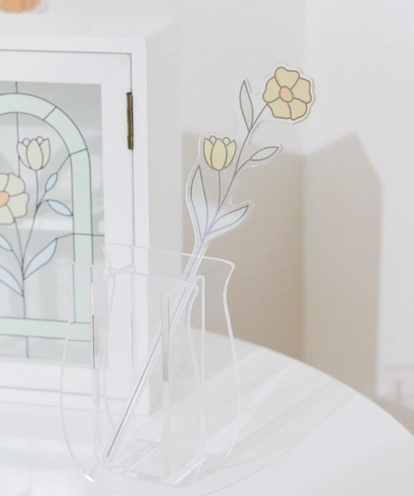 アクリルフラワーピック/Flower Art Glass