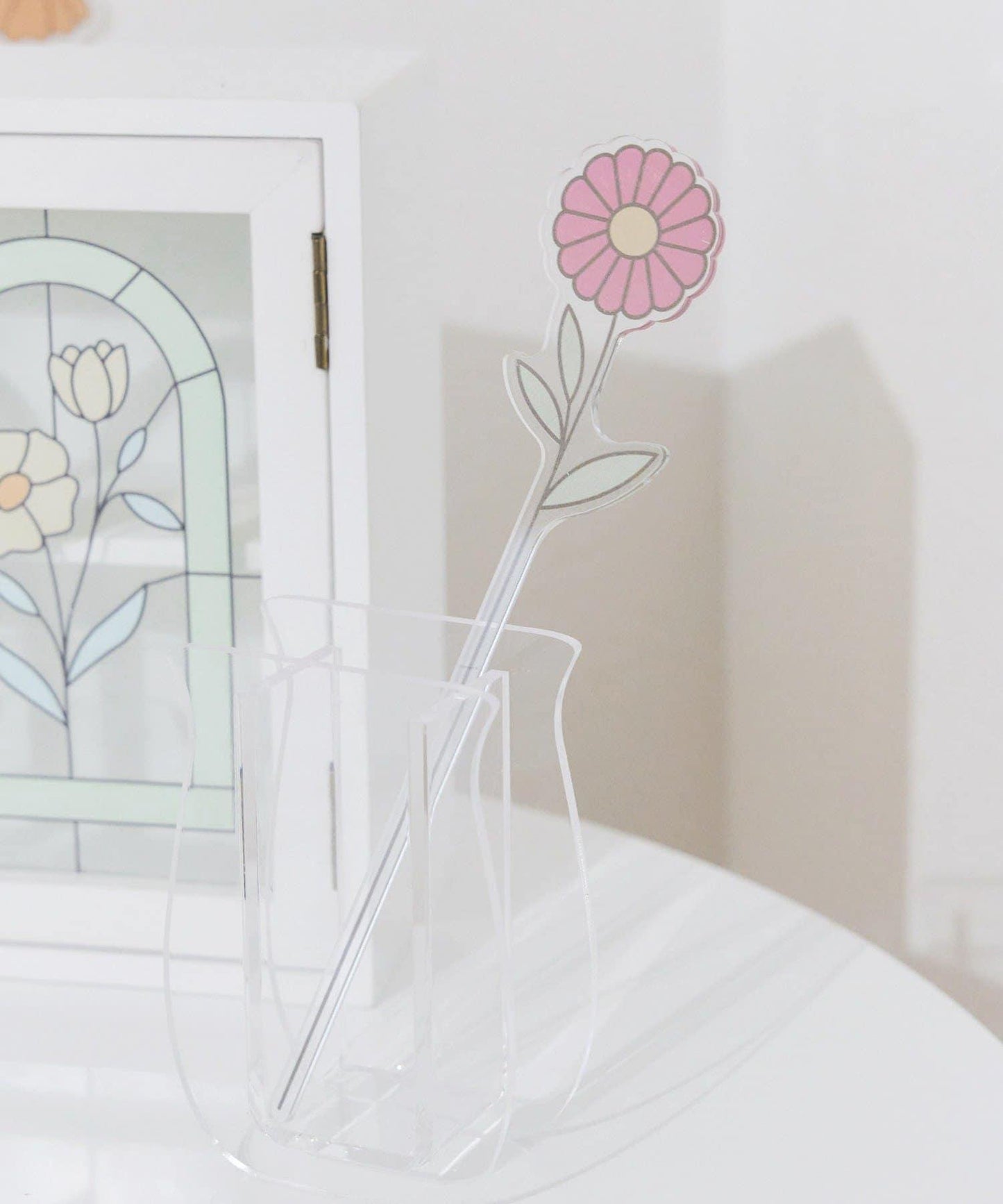 アクリルフラワーピック/Flower Art Glass