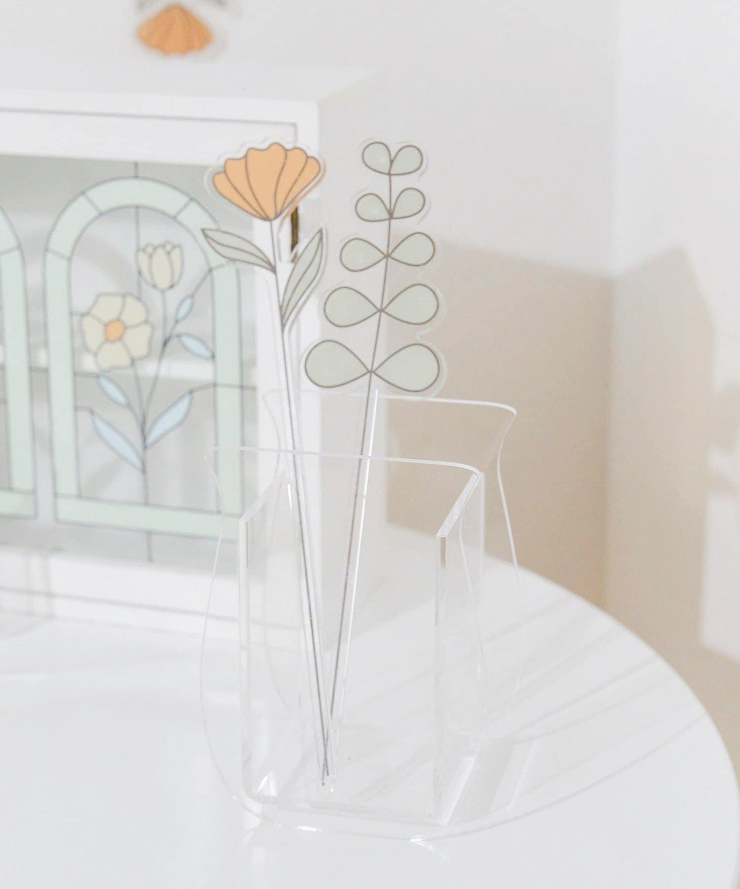 アクリルフラワーピック/Flower Art Glass