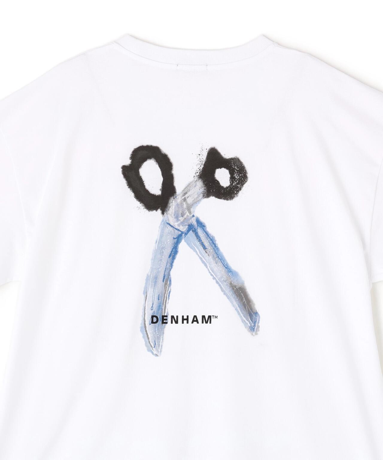 DENHAM/丹哈姆/水彩剪刀圖案T恤