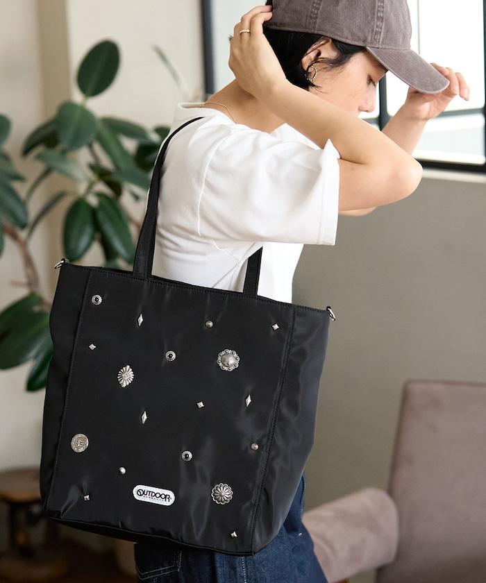 聯名 2WAY 鉚釘托特包/A4尺寸托特包/筆記本電腦收納可