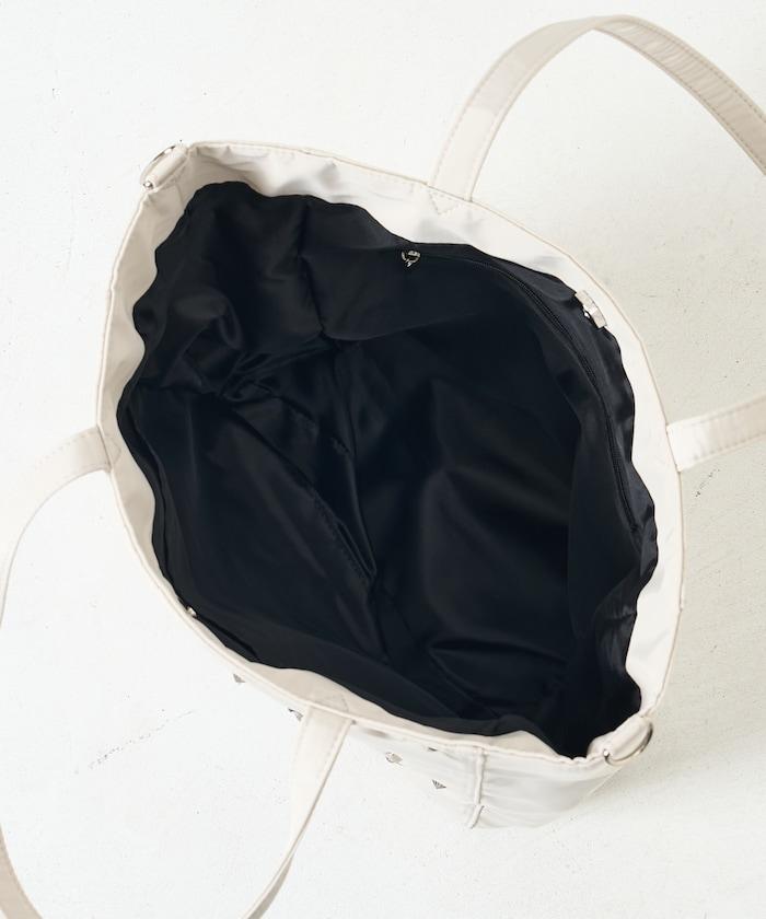 聯名 2WAY 鉚釘托特包/A4尺寸托特包/筆記本電腦收納可