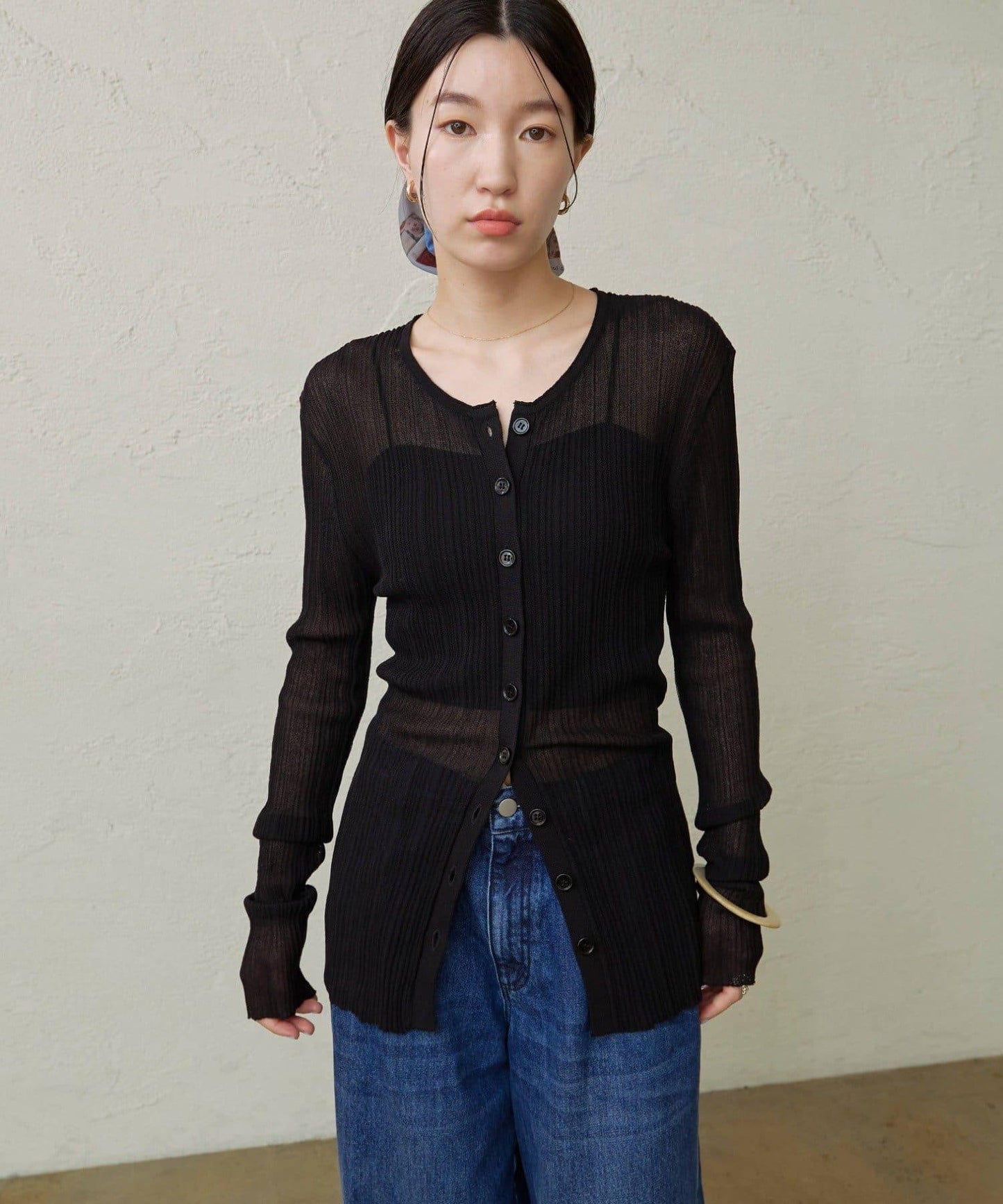 透視針織開衫