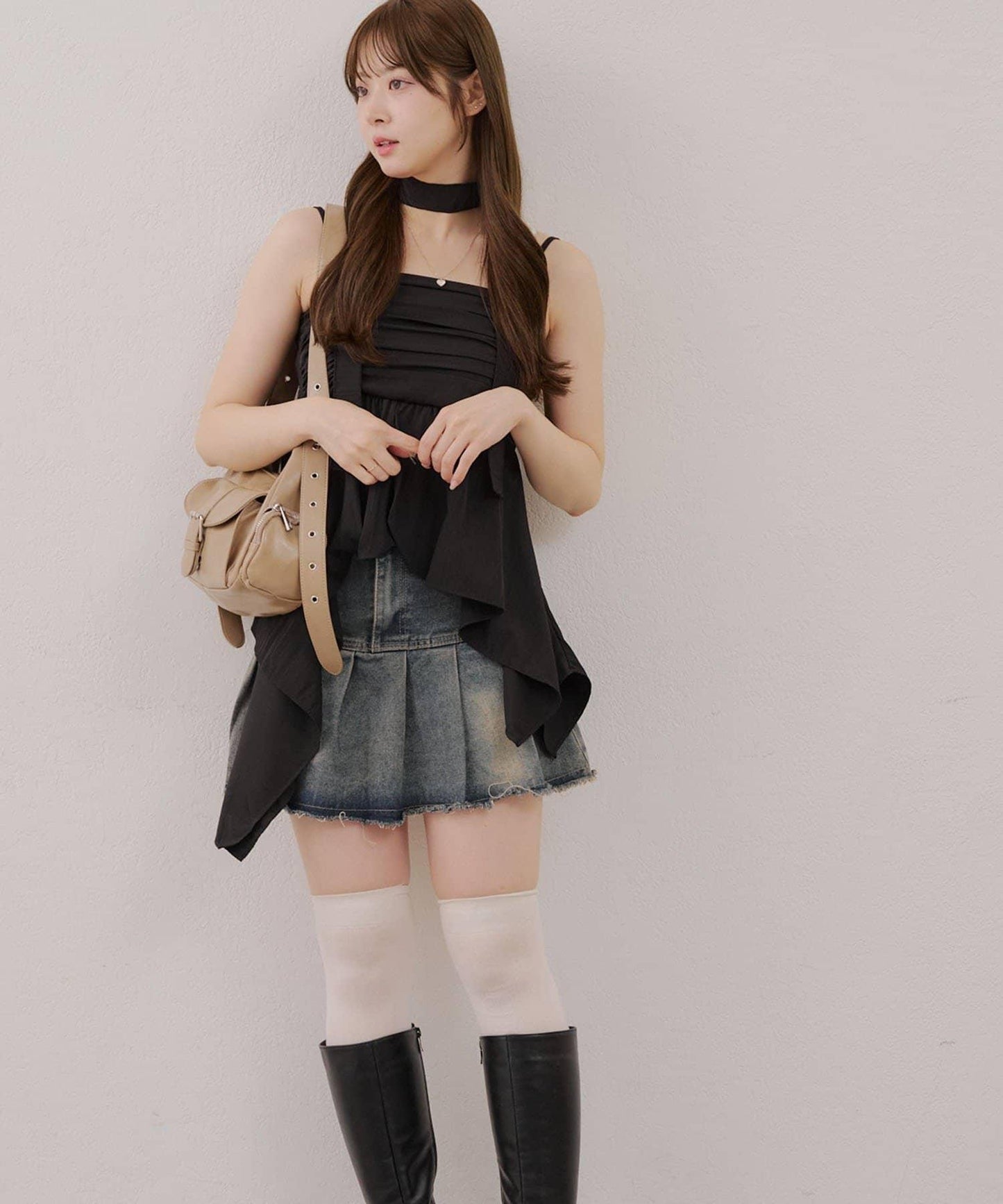 吊帶露臍裝配項鍊