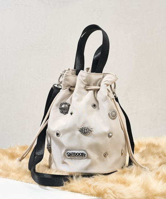 2WAY 鉚釘 手提式束口袋