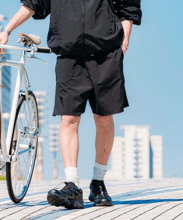 Lawson×FREAK'S STORE 可摺疊尼龍運動短褲 / 羅森FREAK