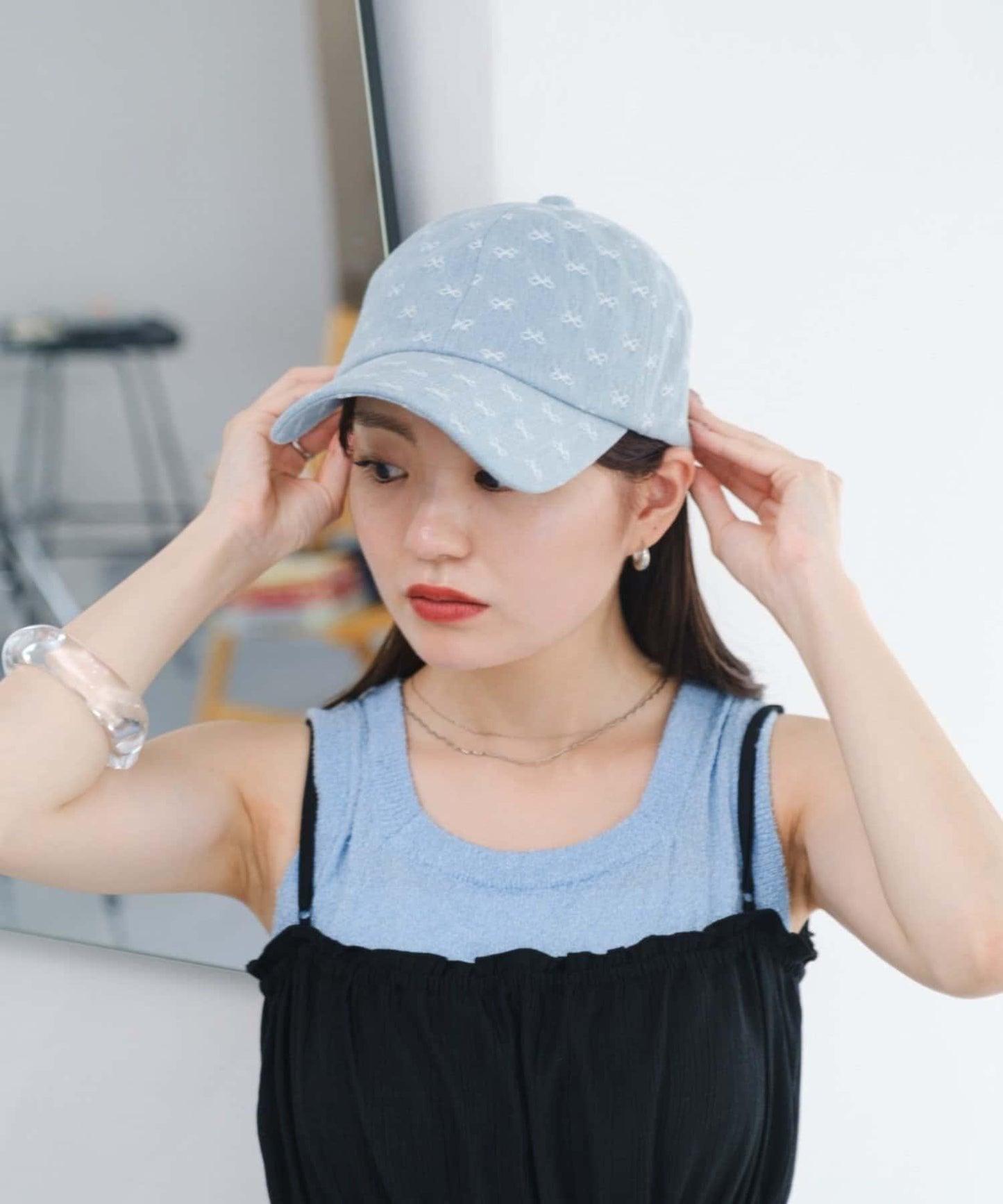牛仔單色帽