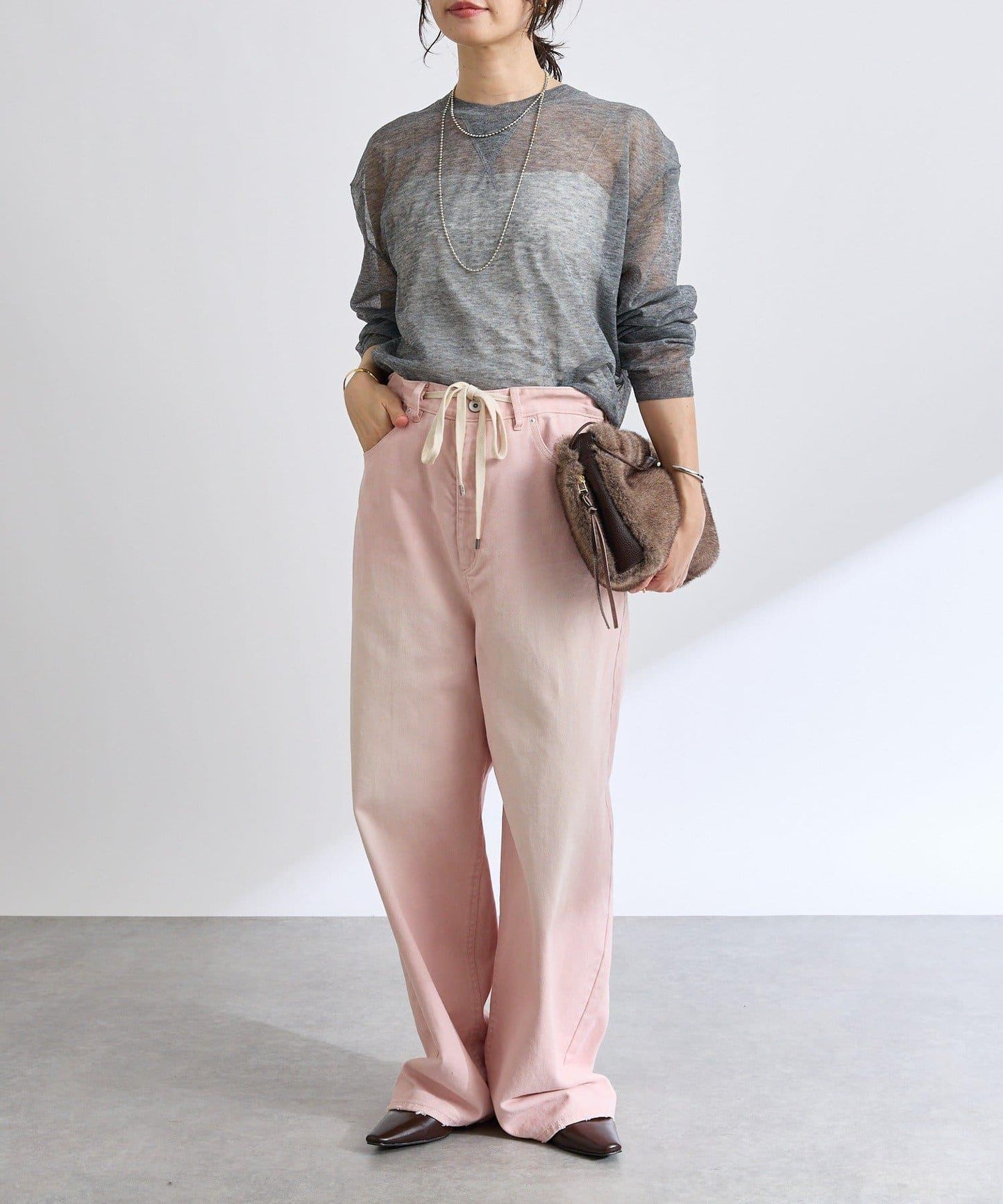 【提升季節氛圍】假毛繩提包