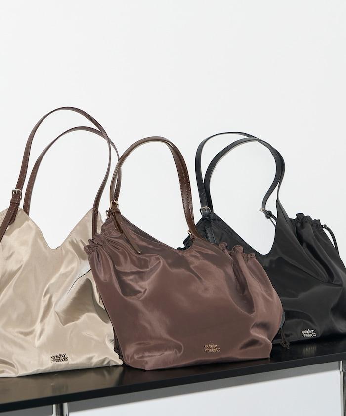 聯名 側邊收褶 托特包