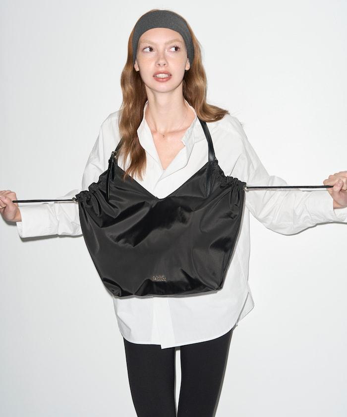 聯名 側邊收褶 托特包