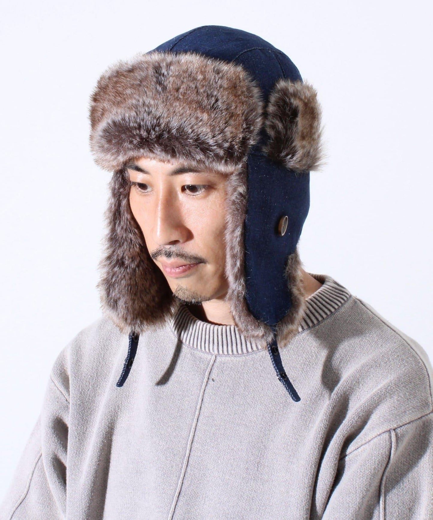 【GLOSTER/格洛斯特】飛行帽 2WAY 尼龍/牛仔布