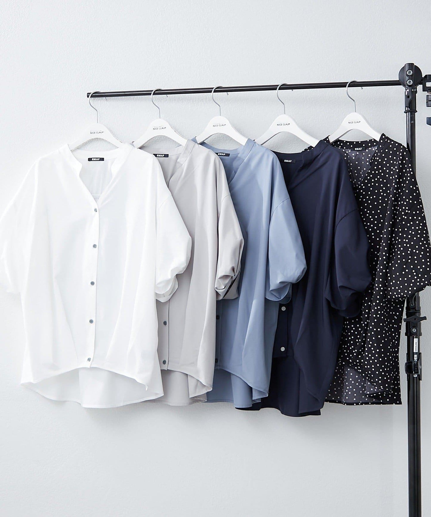 扭結袖蘑菇褶皺襯衫