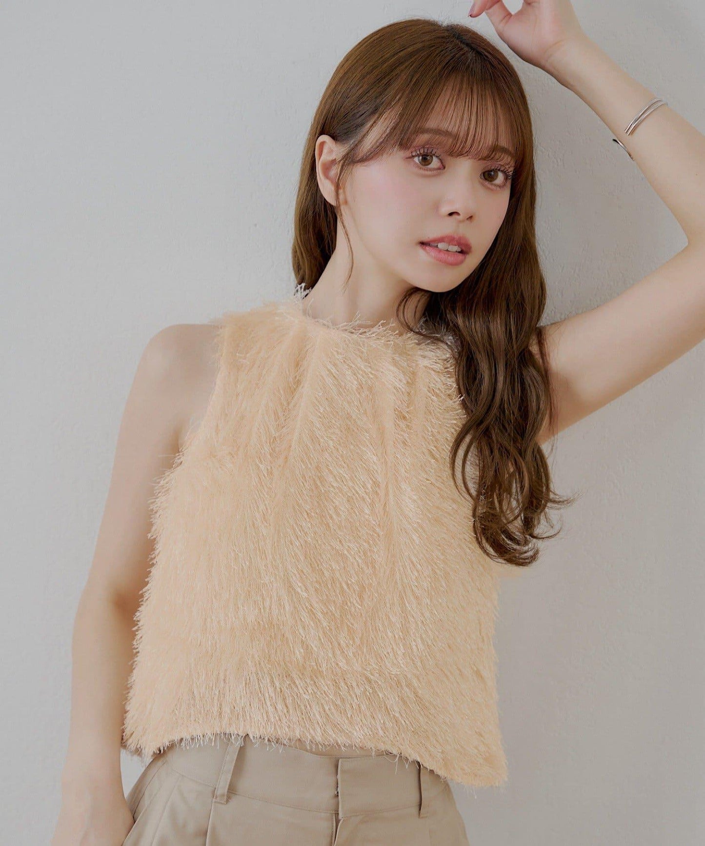 Chico 羽毛感美式吊脖襯衫