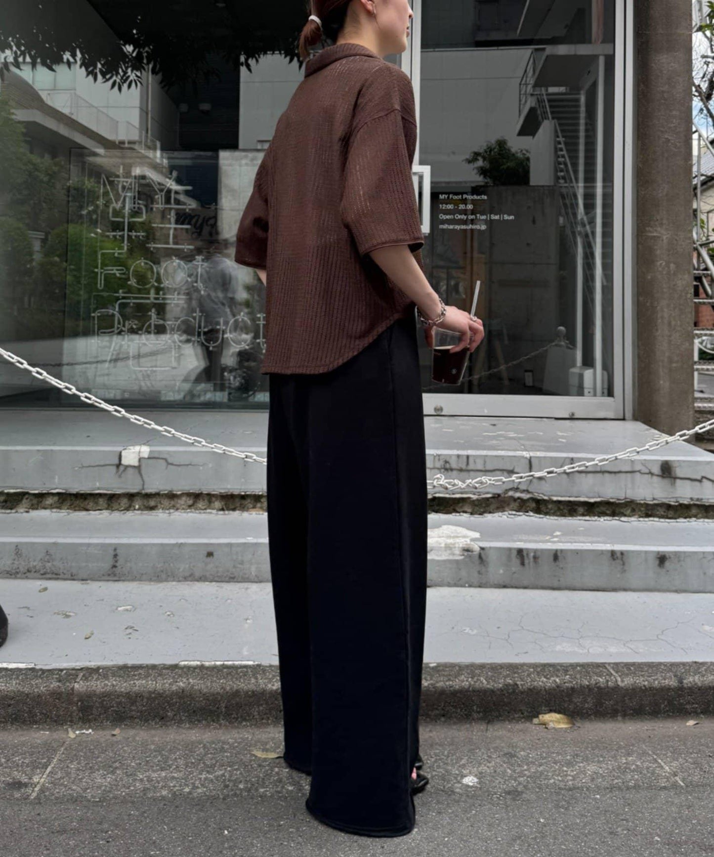多色花紋蕾絲開襟襯衫