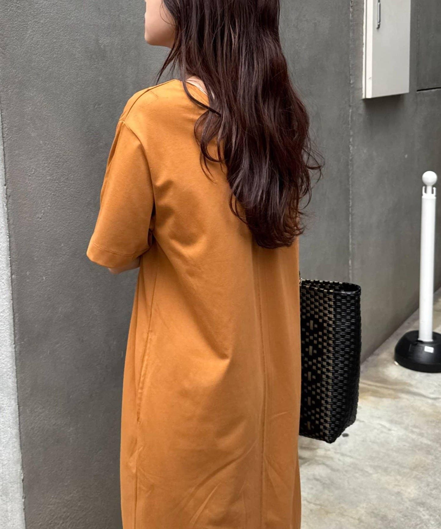 前後2way亨利領剪裁連衣裙