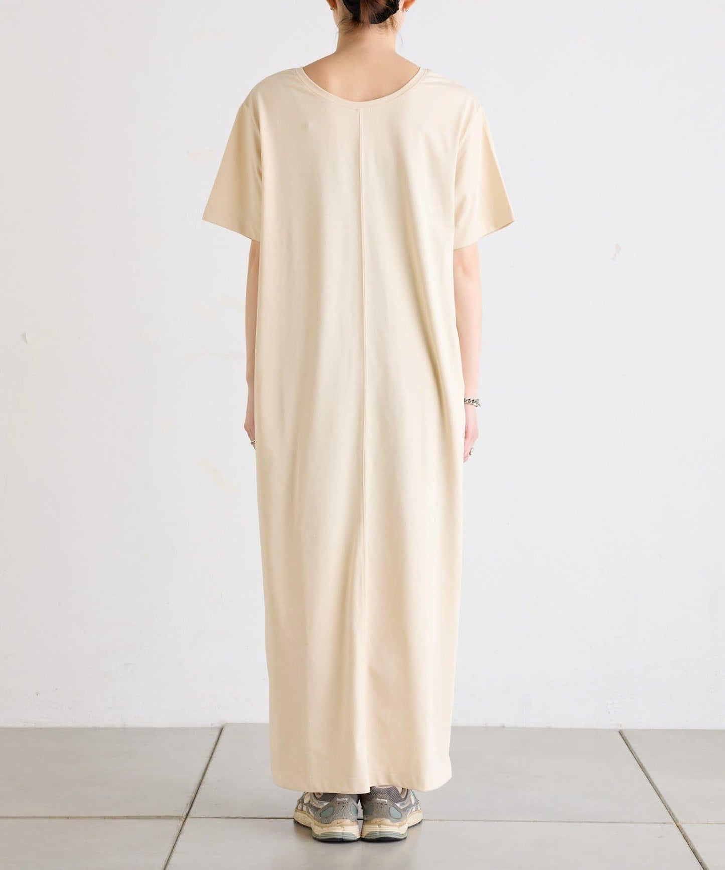 前後2way亨利領剪裁連衣裙