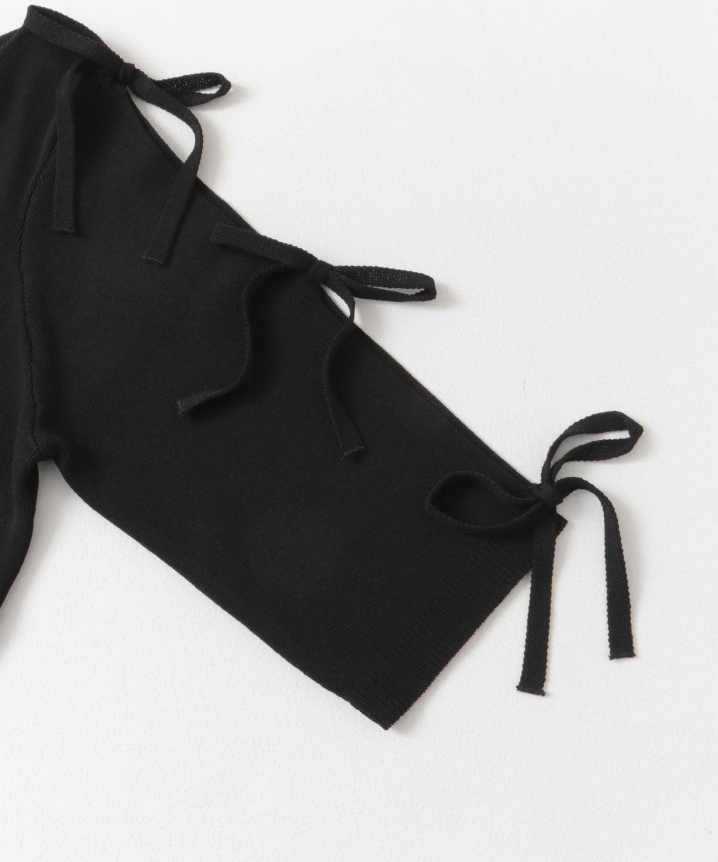 蝴蝶結開叉袖針織衫(五分袖)