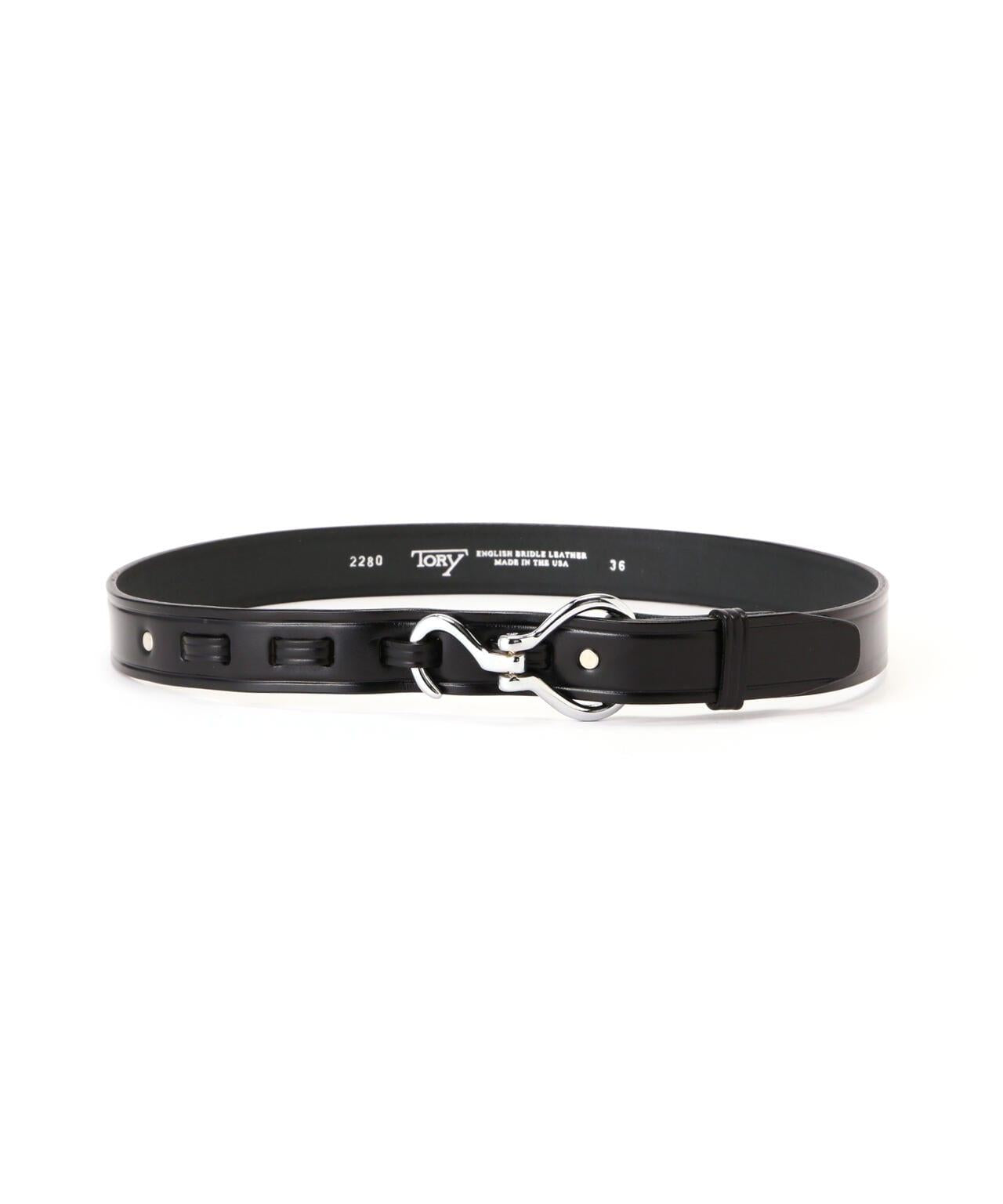 TORY LEATHER 鎳質蹄鏟腰帶
