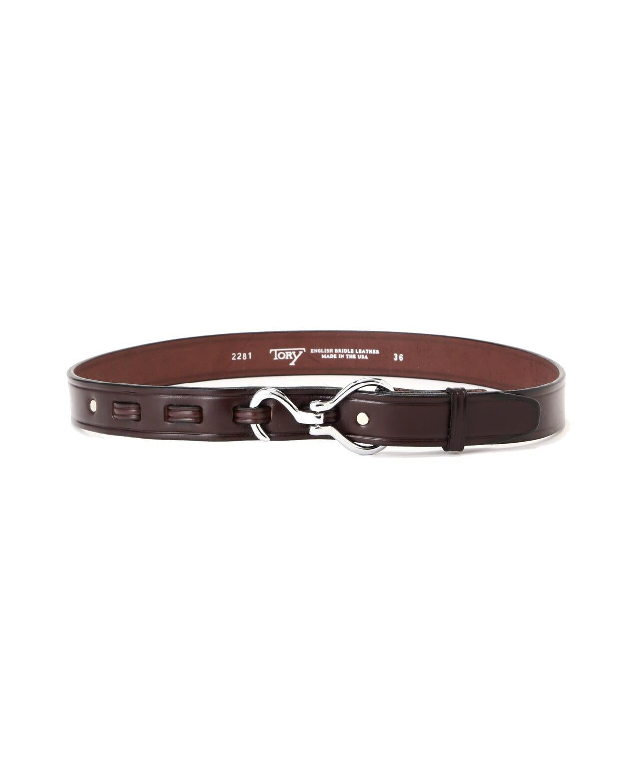 TORY LEATHER 鎳質蹄鏟腰帶