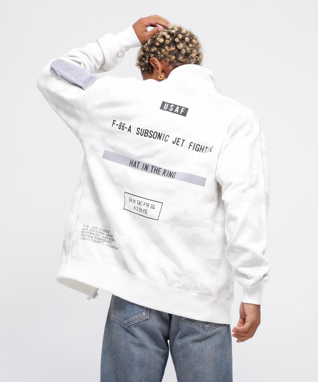 STENCIL STAND ZIP SWEAT "HAT IN THE RING" / 印花立領拉鍊衛衣 "戒指中的帽子"