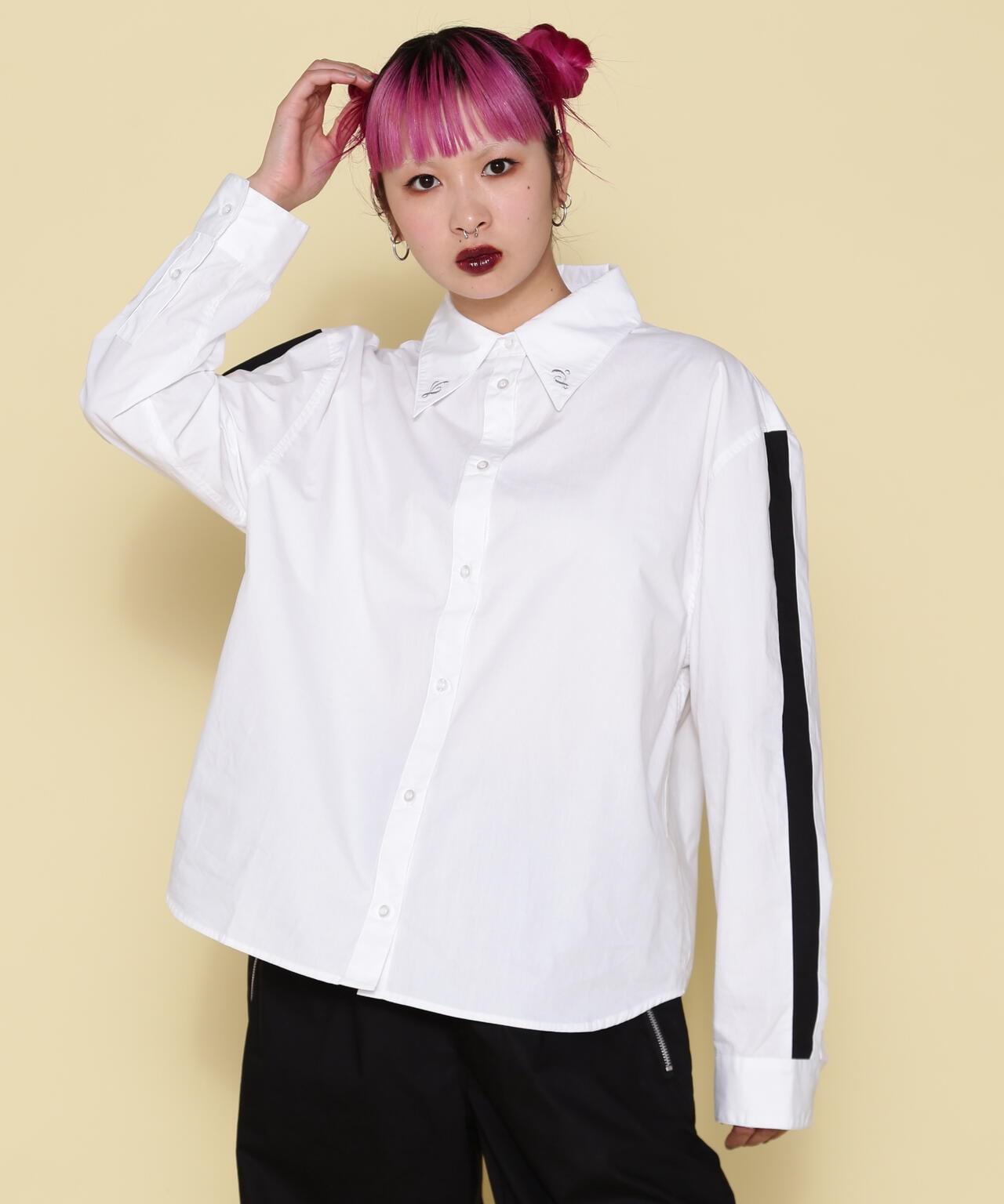 NORA/諾拉/袖線寬鬆襯衫