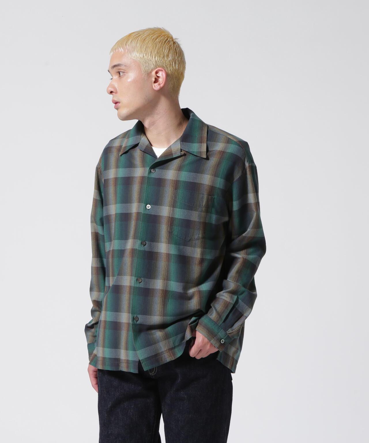 MINEDENIM 短袖開領格紋襯衫