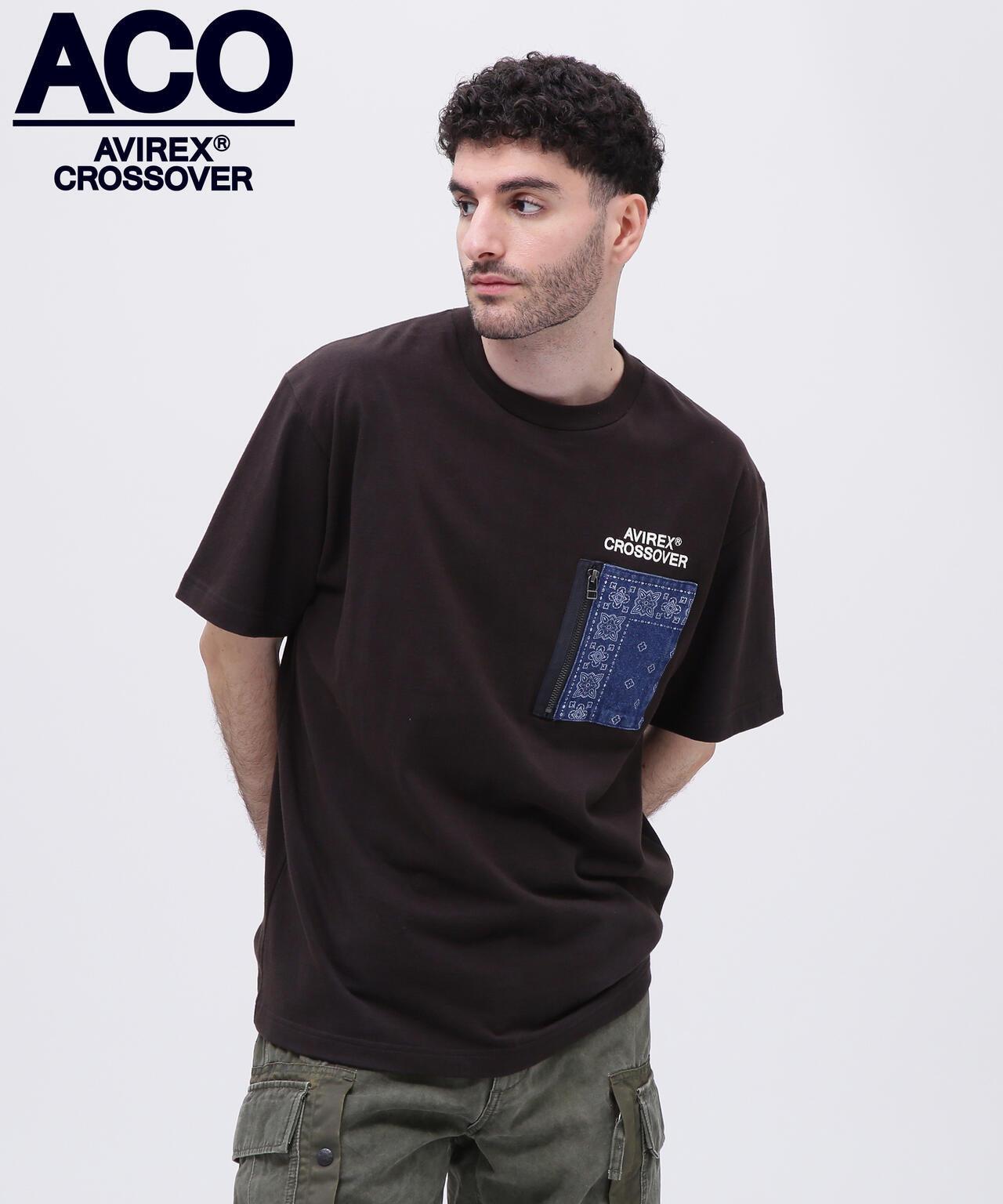 《CROSSOVER》牛仔口袋T恤 / AVIREX
