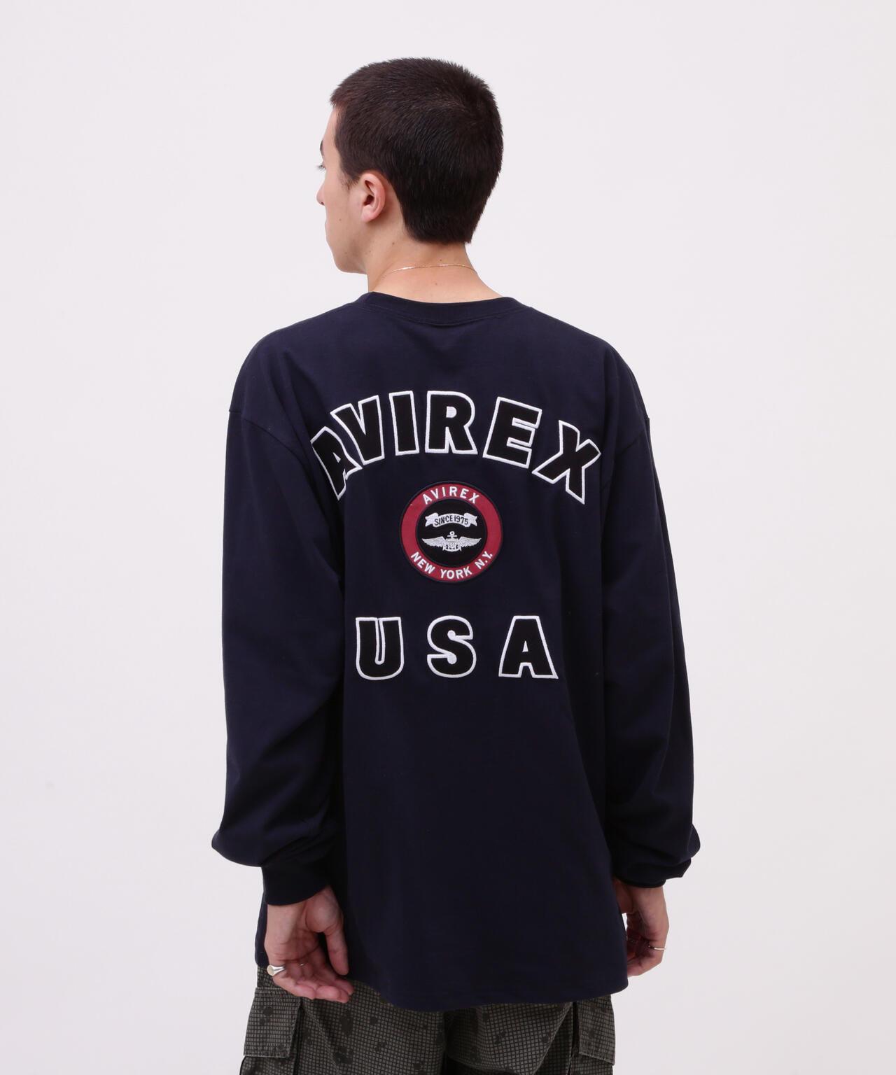 VARSITY LOGO 長袖T恤 / AVIREX / 阿維雷克斯