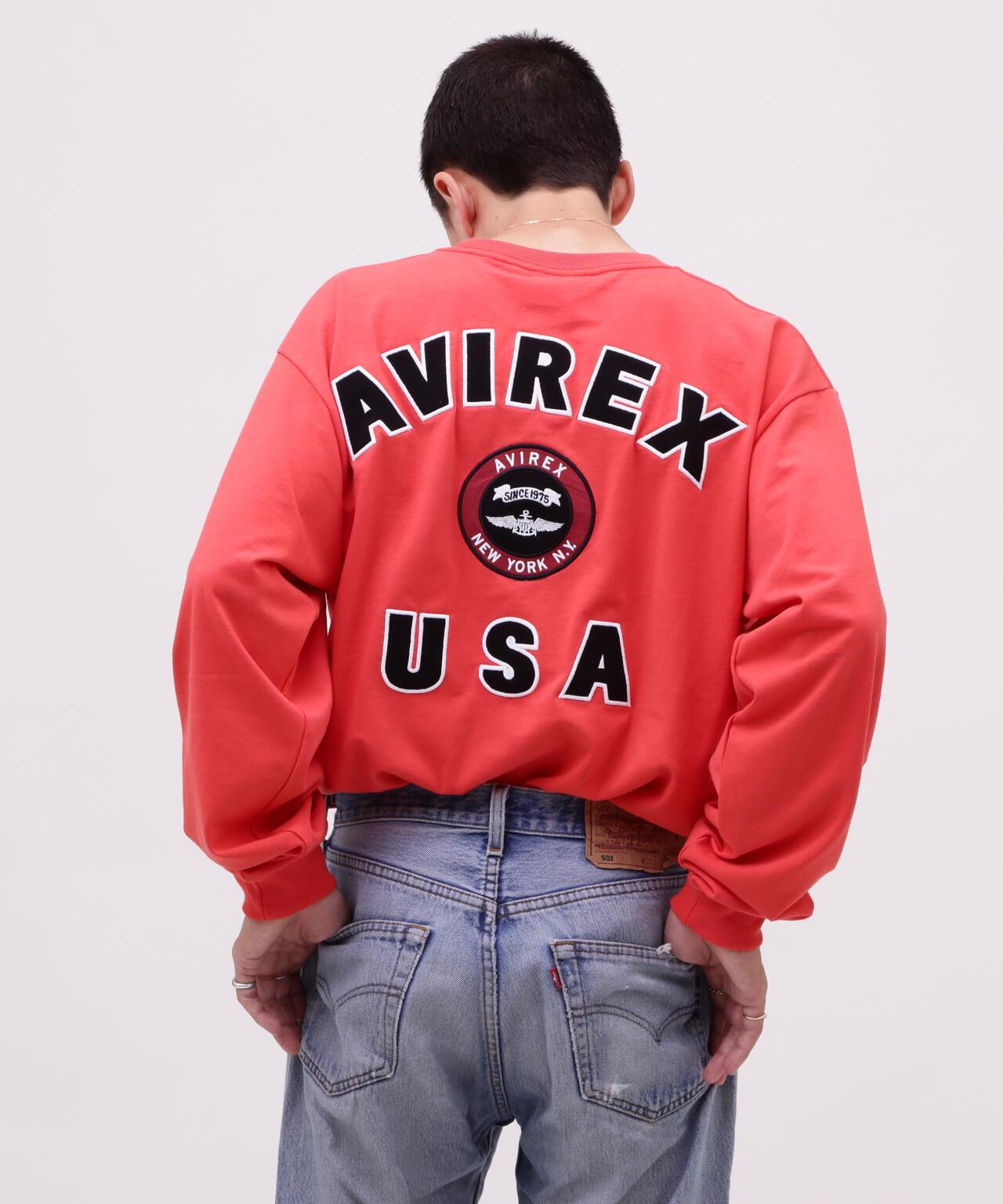 VARSITY LOGO 長袖T恤 / AVIREX / 阿維雷克斯