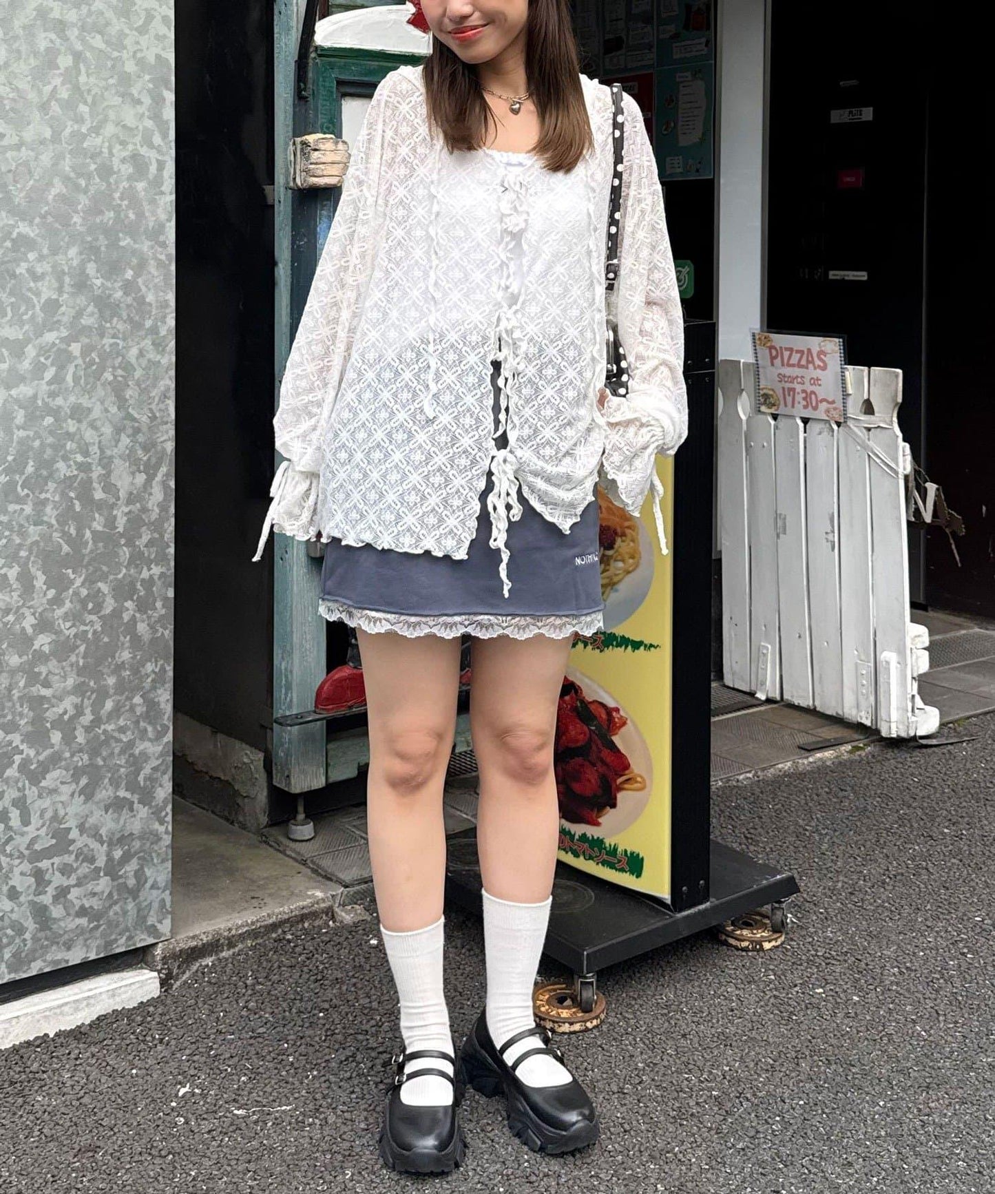 蕾絲連帽衛衣上衣