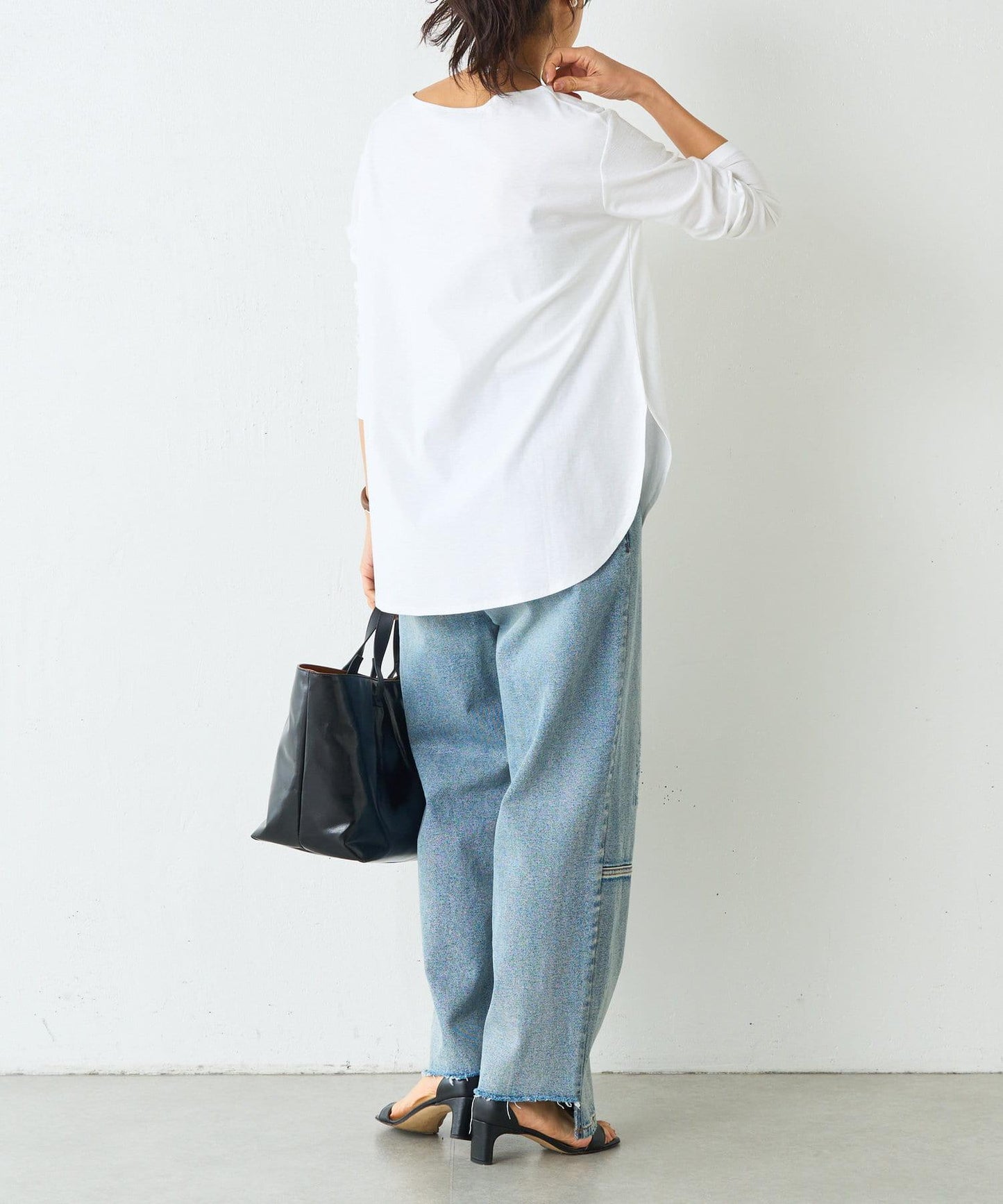 條紋純棉長袖T-shirt