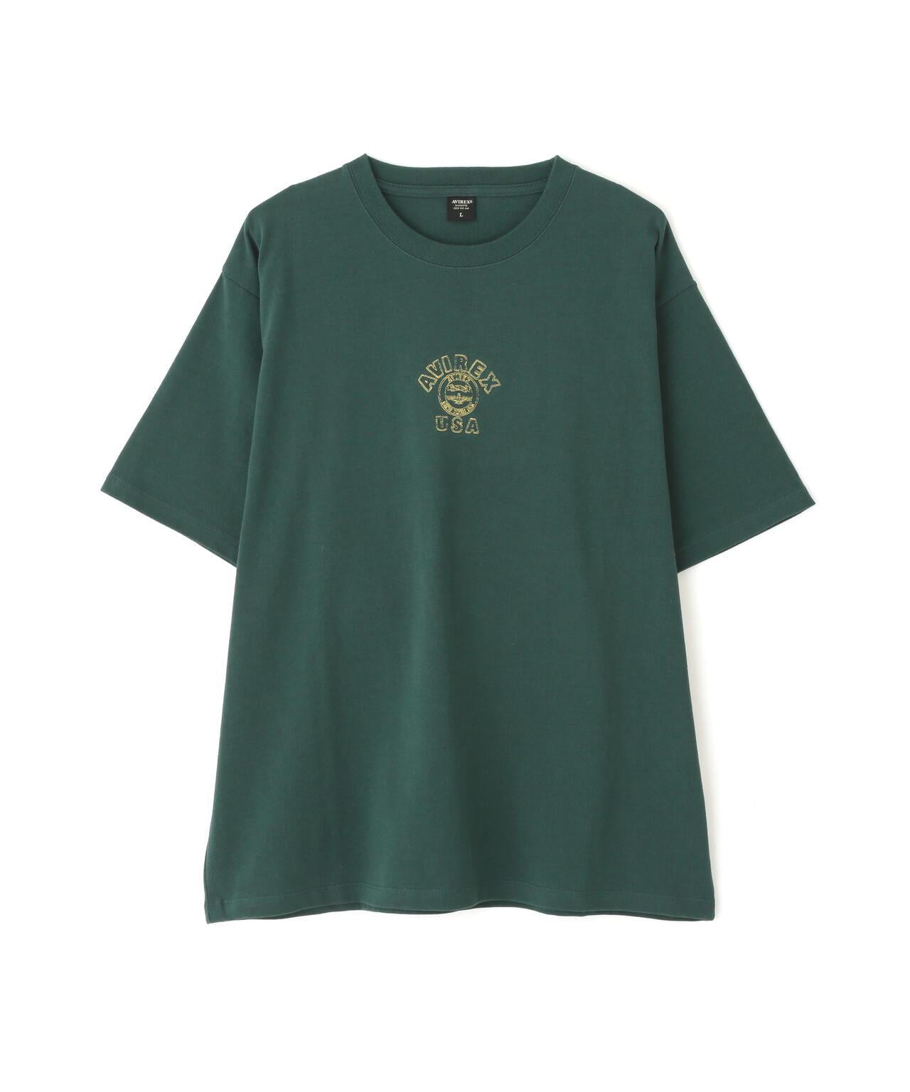 《&DEPOT限定》ONE POINT EMB T-SHIRT"VARSITY LOGO" / 單點刺繡 短袖T恤 街頭標誌
