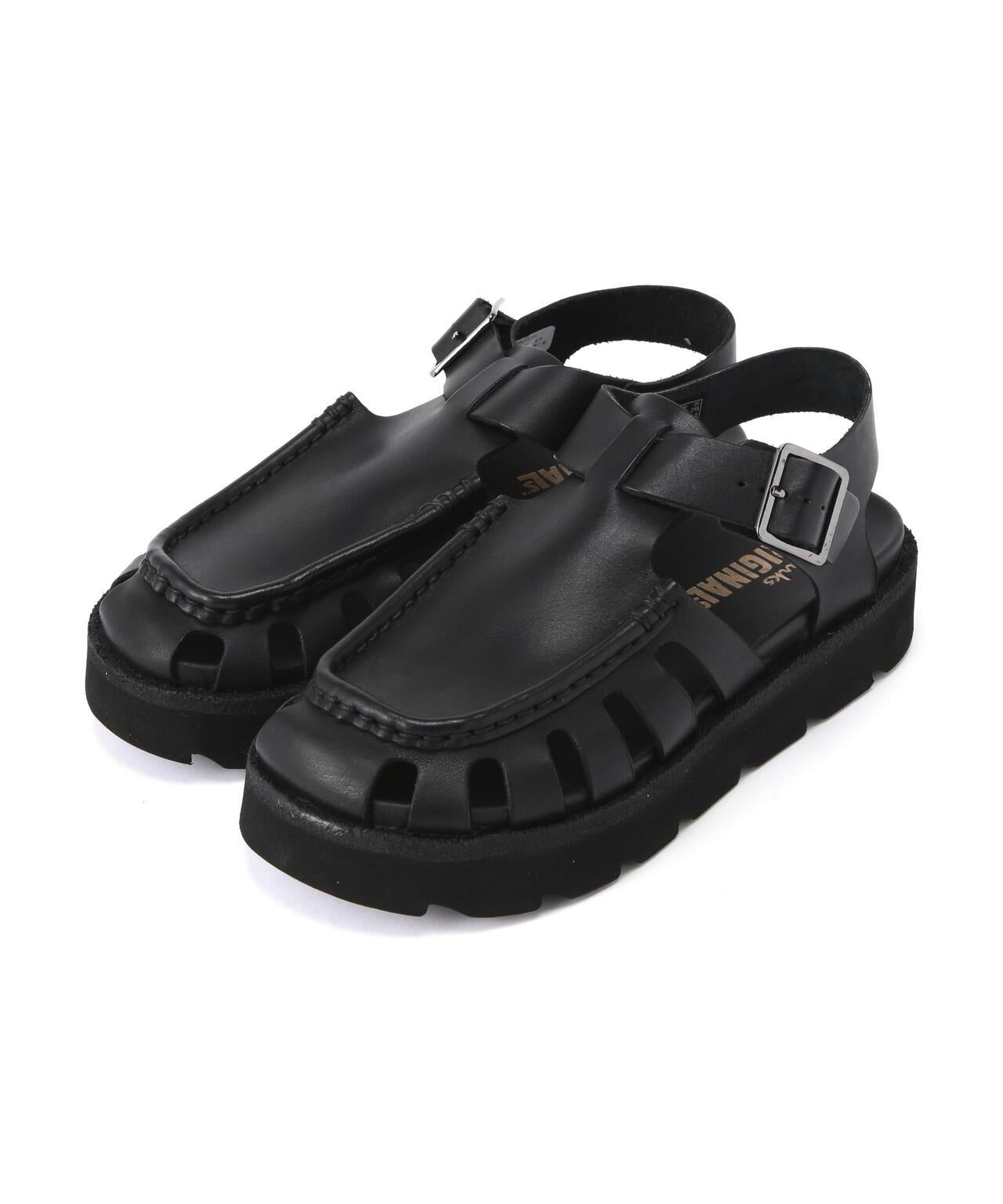 CLARKS/Clarks Meare Buckle 女士馬爾巴克爾(黑色皮革)