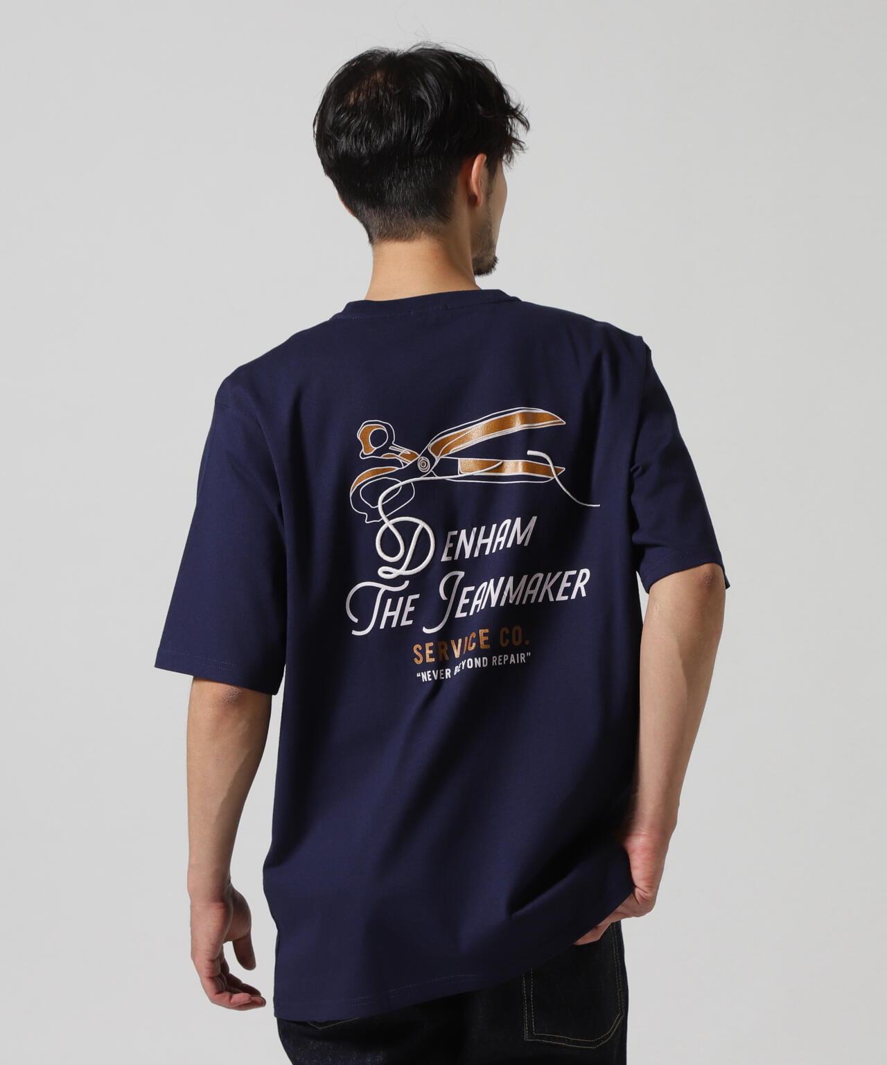 DENHAM/丹哈姆/牛仔褲短袖T恤