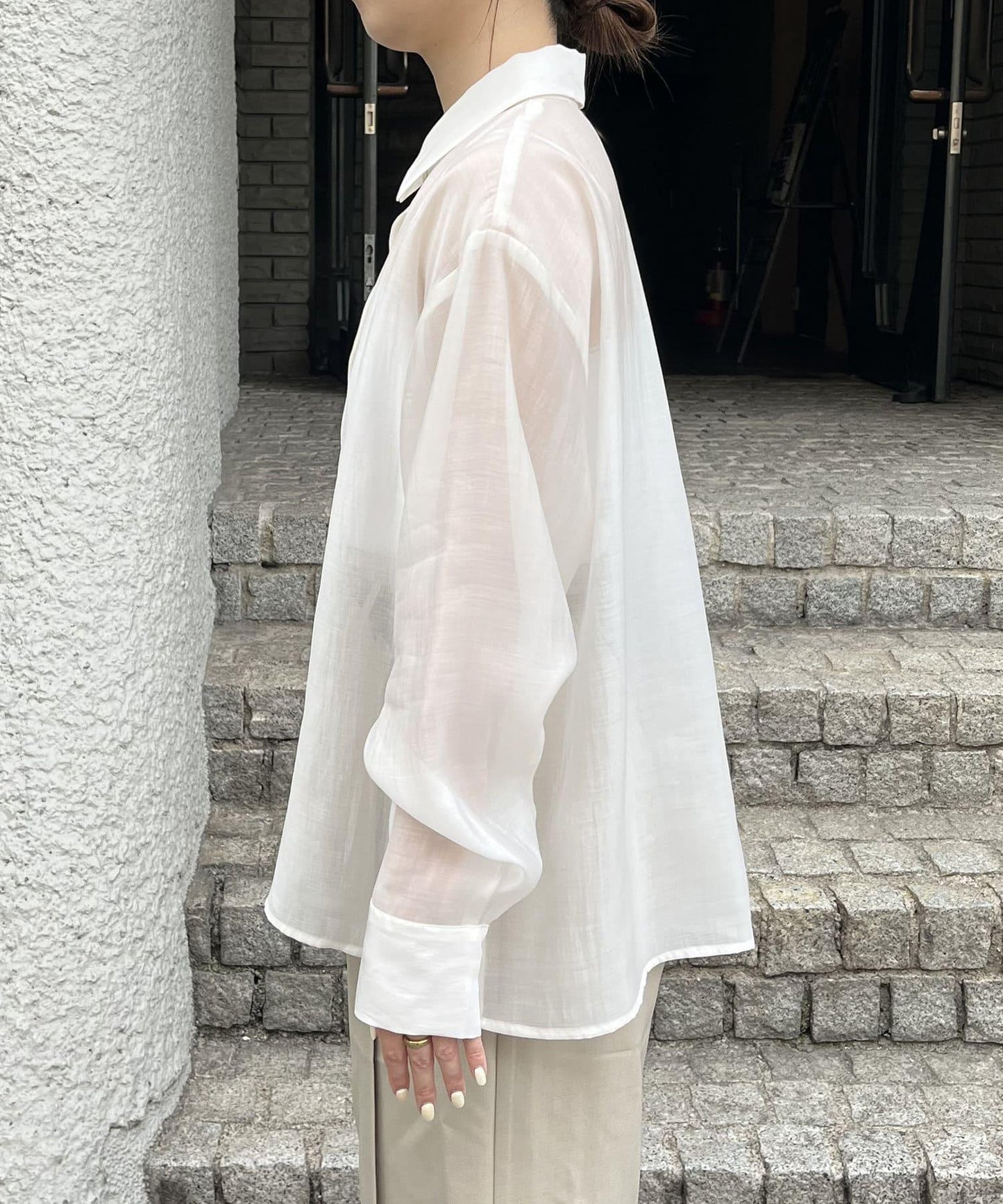 背心套裝透視襯衫