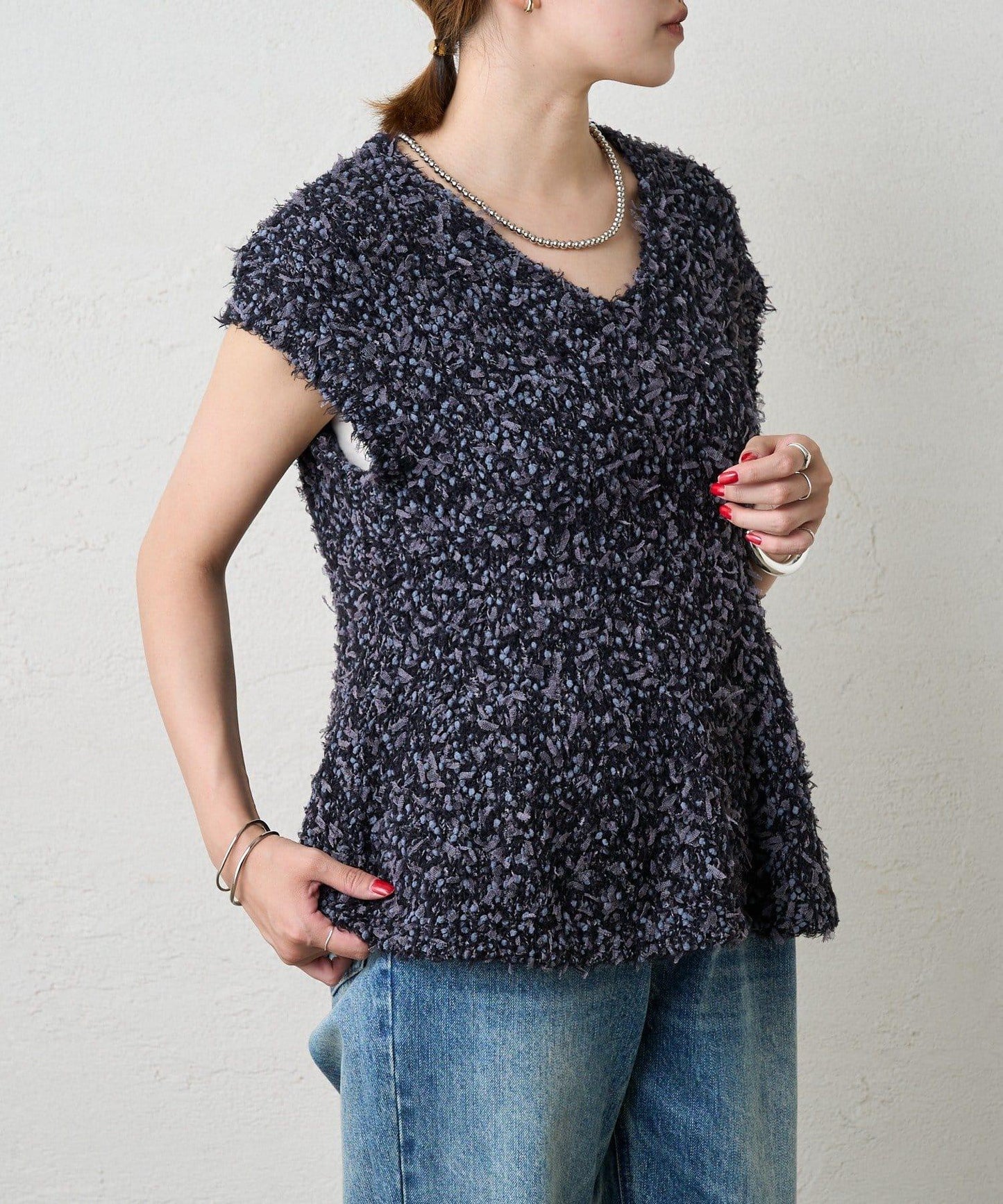 毛球編織針織衫