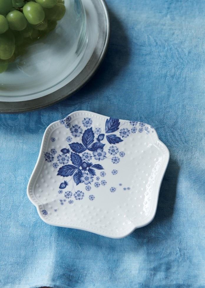 【Wedgwood】草莓之花靛藍小碟