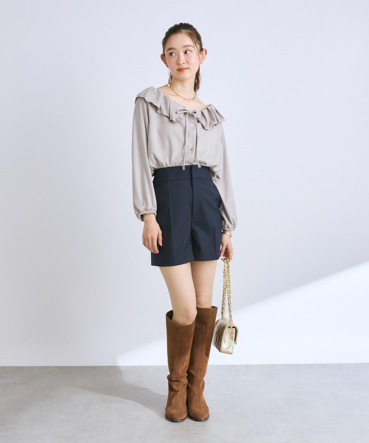 【套裝可·時尚可愛】T/R流行平紋短褲