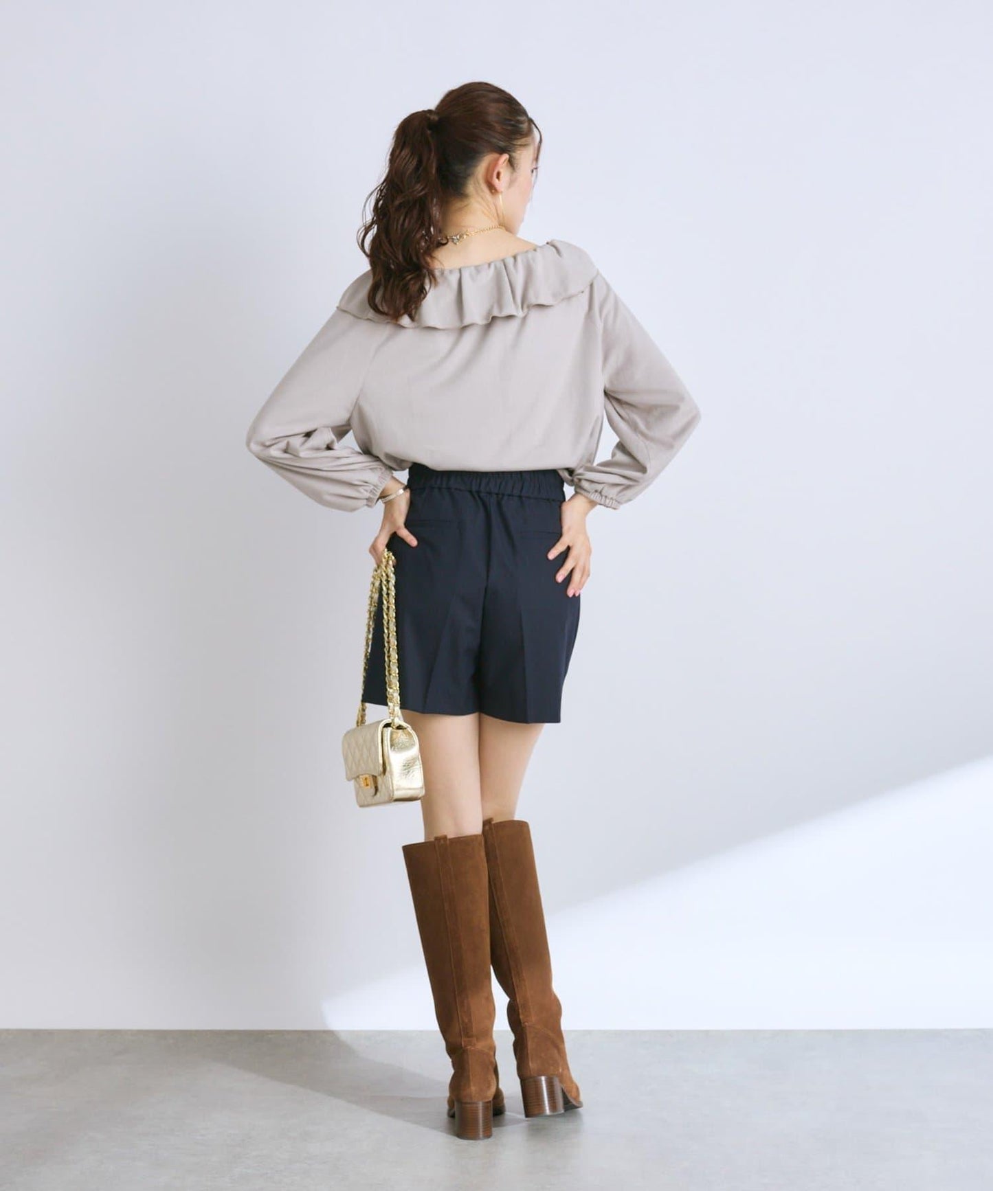 【套裝可·時尚可愛】T/R流行平紋短褲